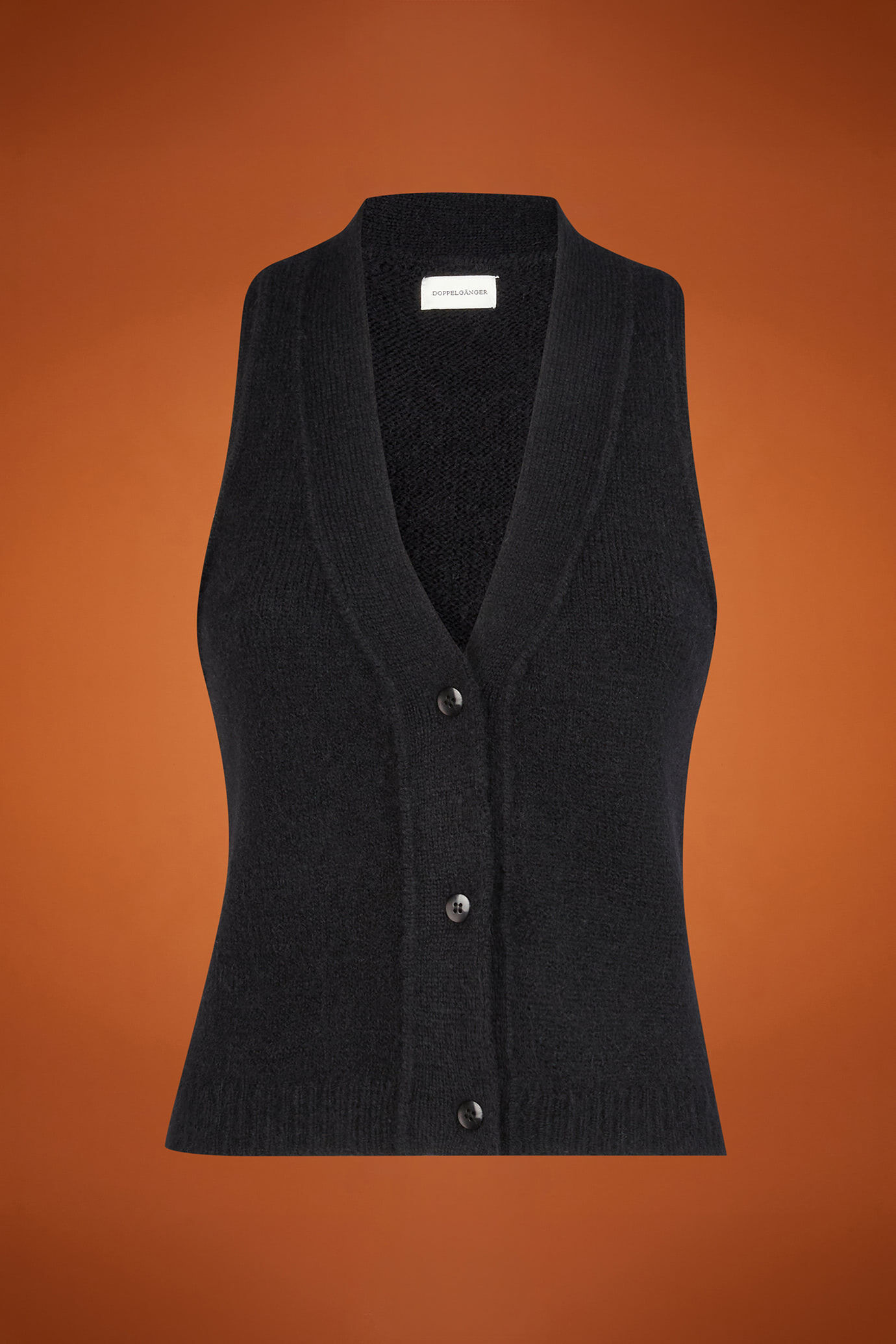 Gilet donna in maglia con scollo a v regular fit image number 4