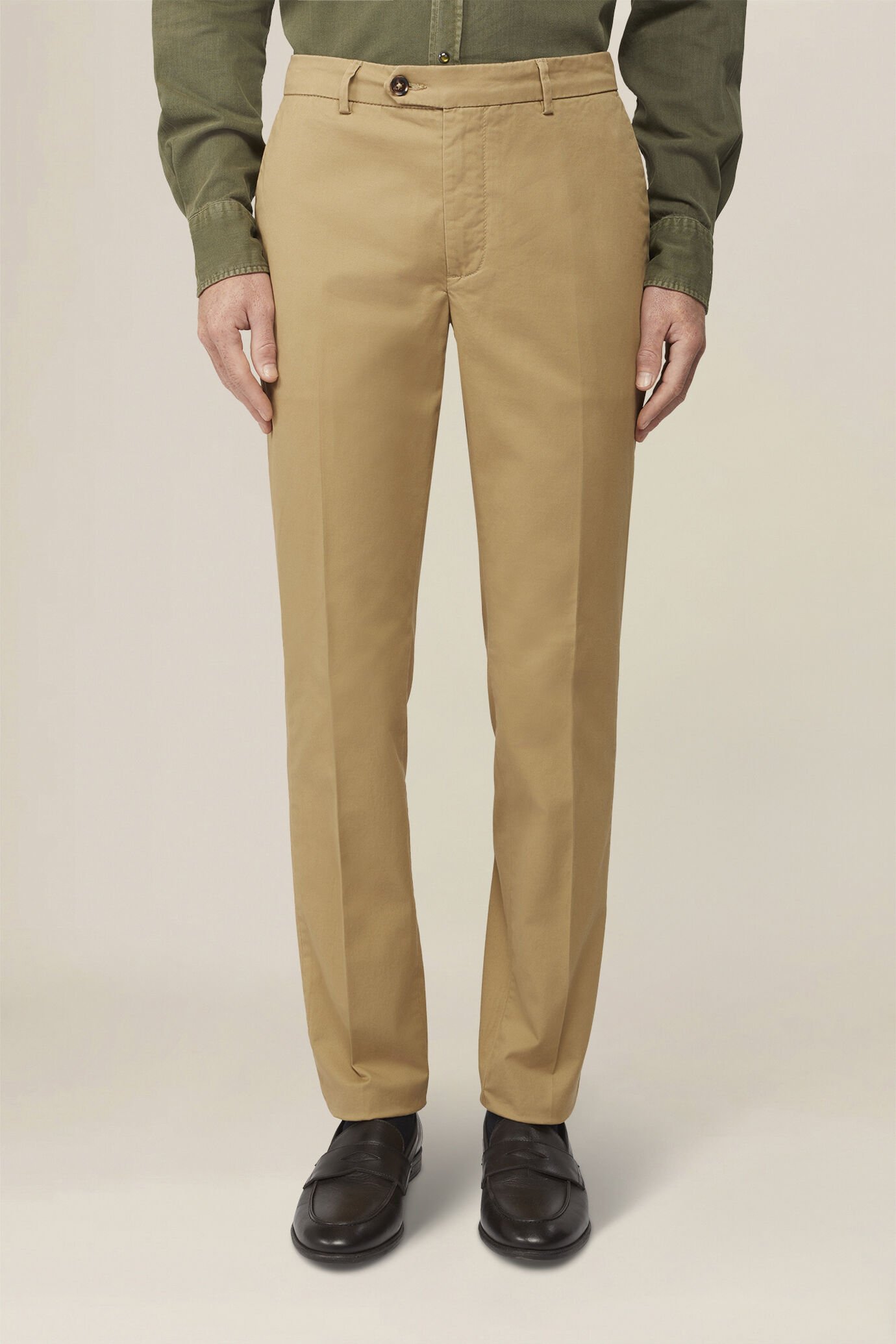 Men's classic regular fit chino trousers