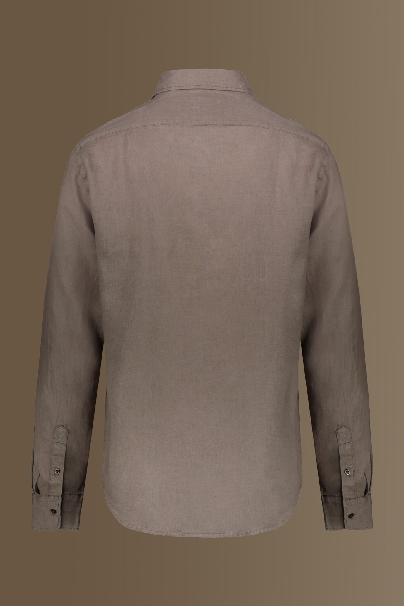 Camicia casual uomo collo francese 100% lino tinta unita image number 4