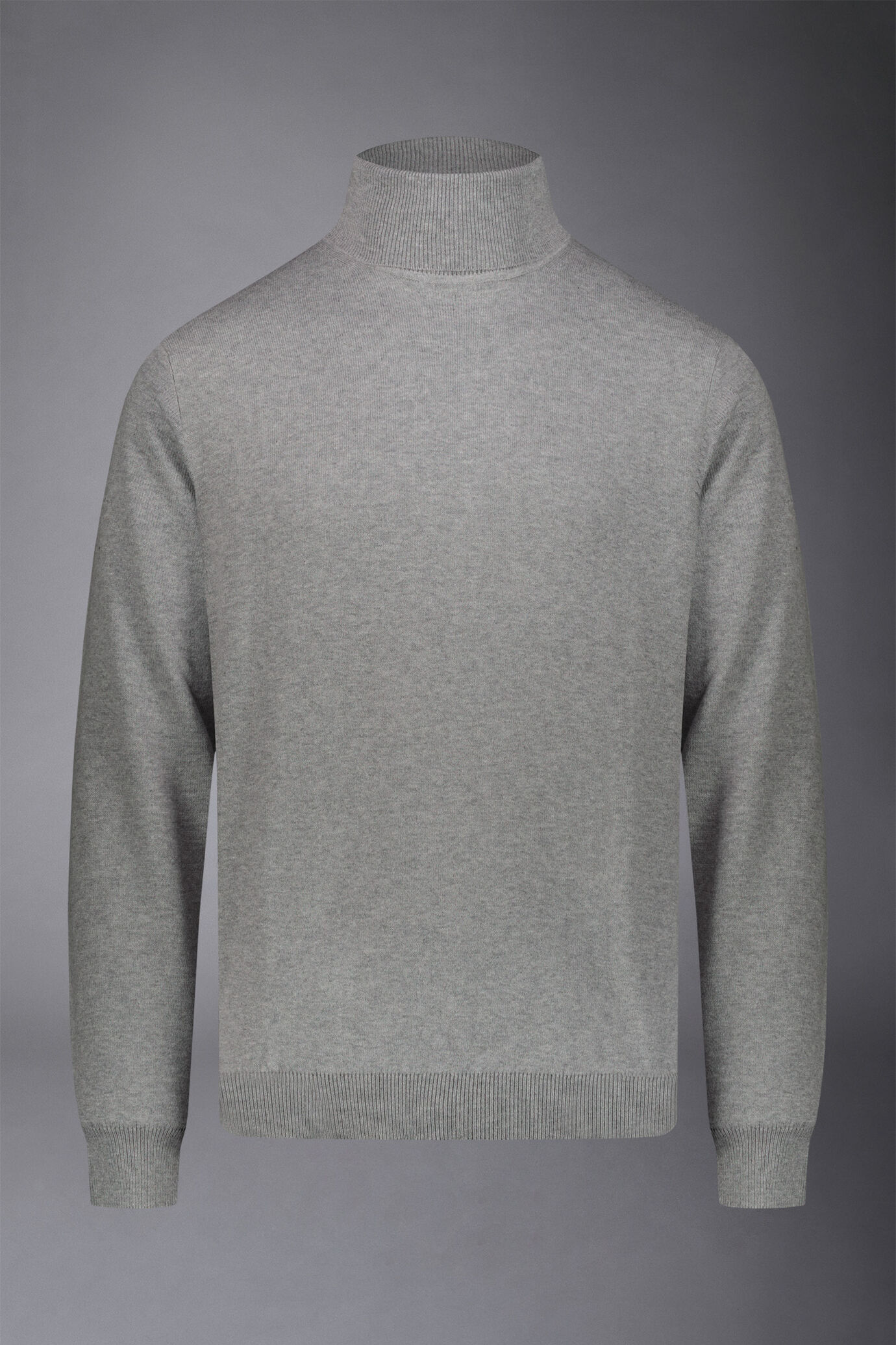 Men's wool and cotton turtleneck sweater image number 4