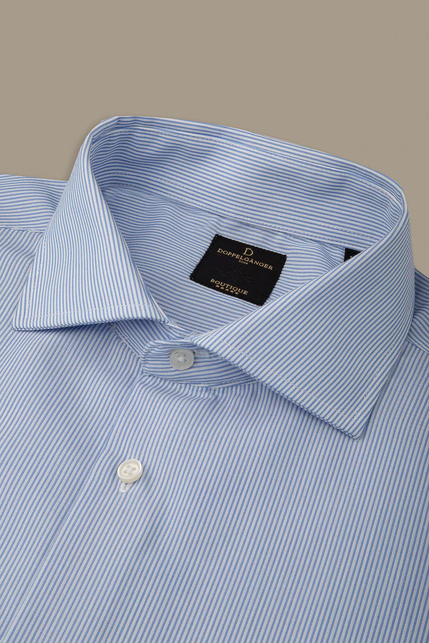 Camicia classica uomo collo francese righe sky image number 1