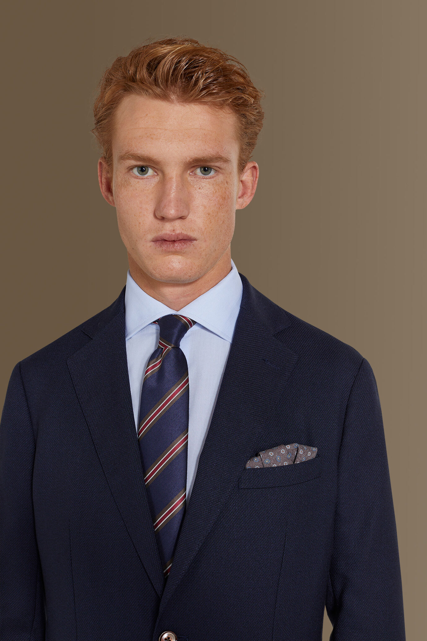 Single breasted dobby fabric jacket solid colour image number 2