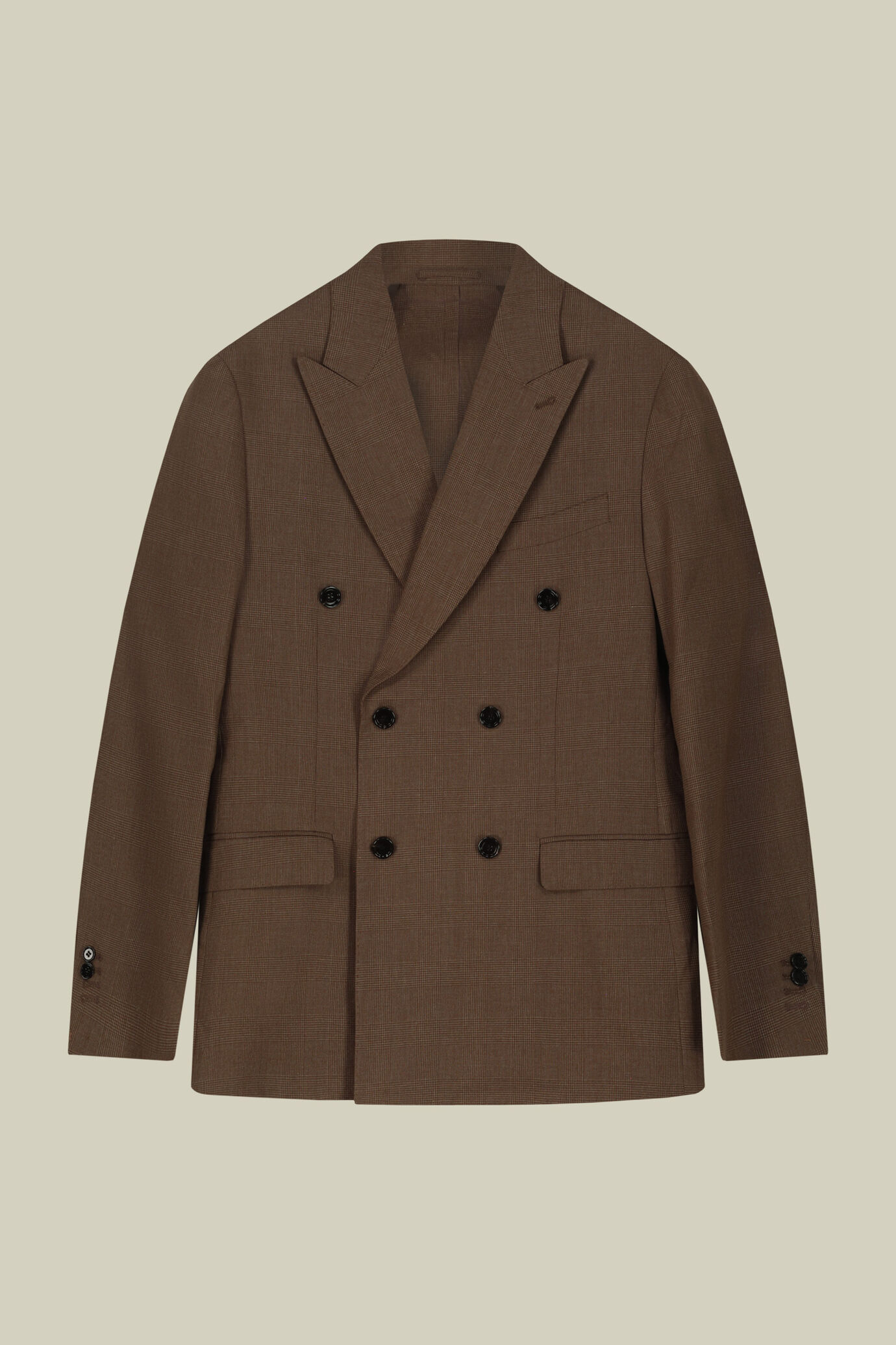 Giacca uomo doppiopetto sfoderata in principe di Galles regular fit image number 4