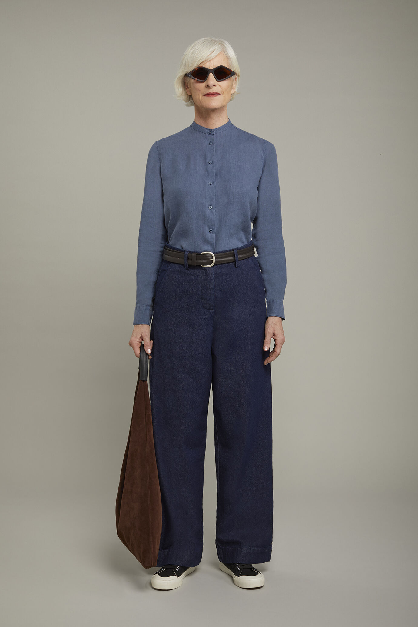 Pantalon femme en jean coupe régulière image number 0