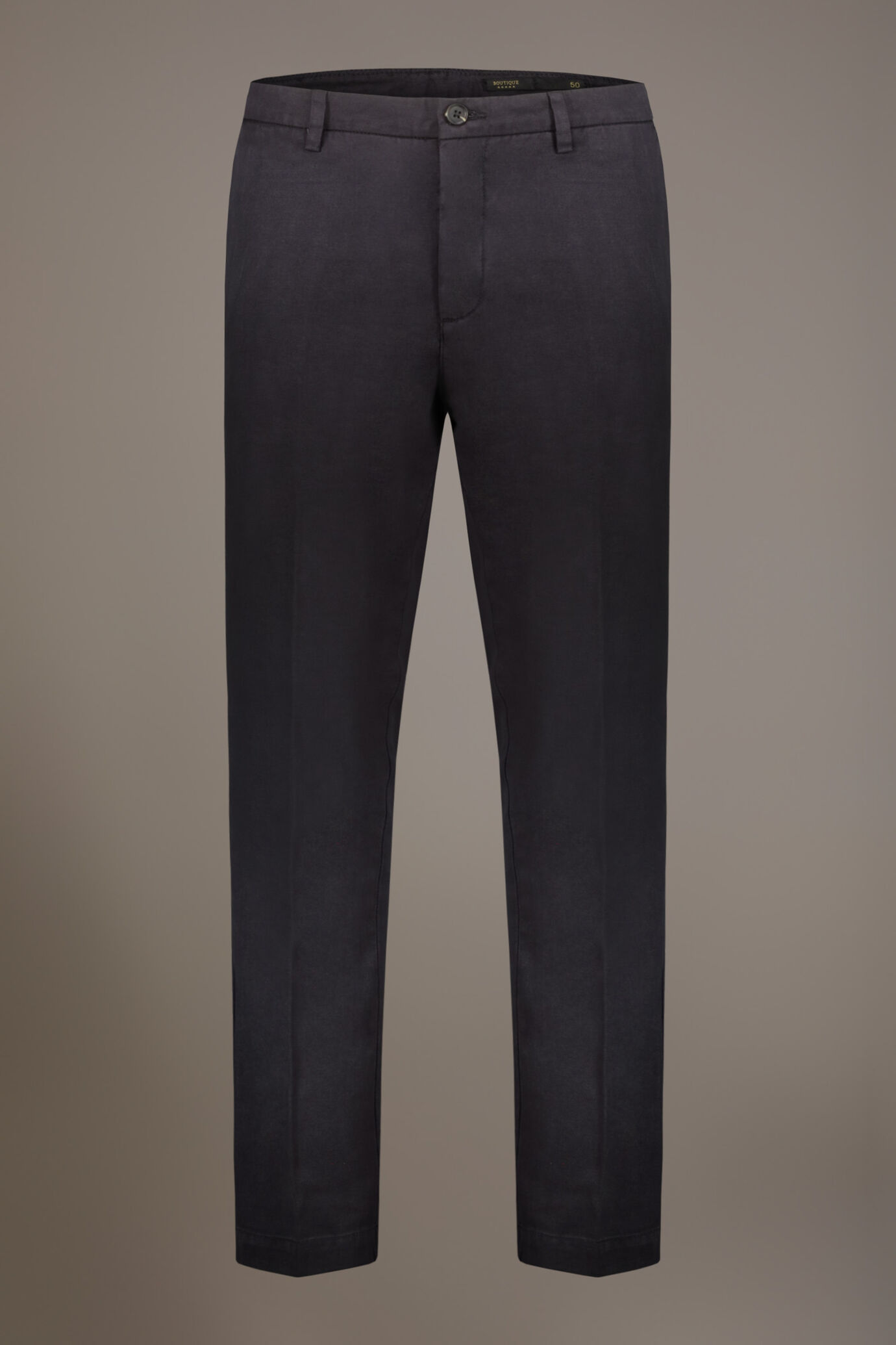 Pantalon chino m&eacute;lang&eacute; lin regular fit en twill image number 3