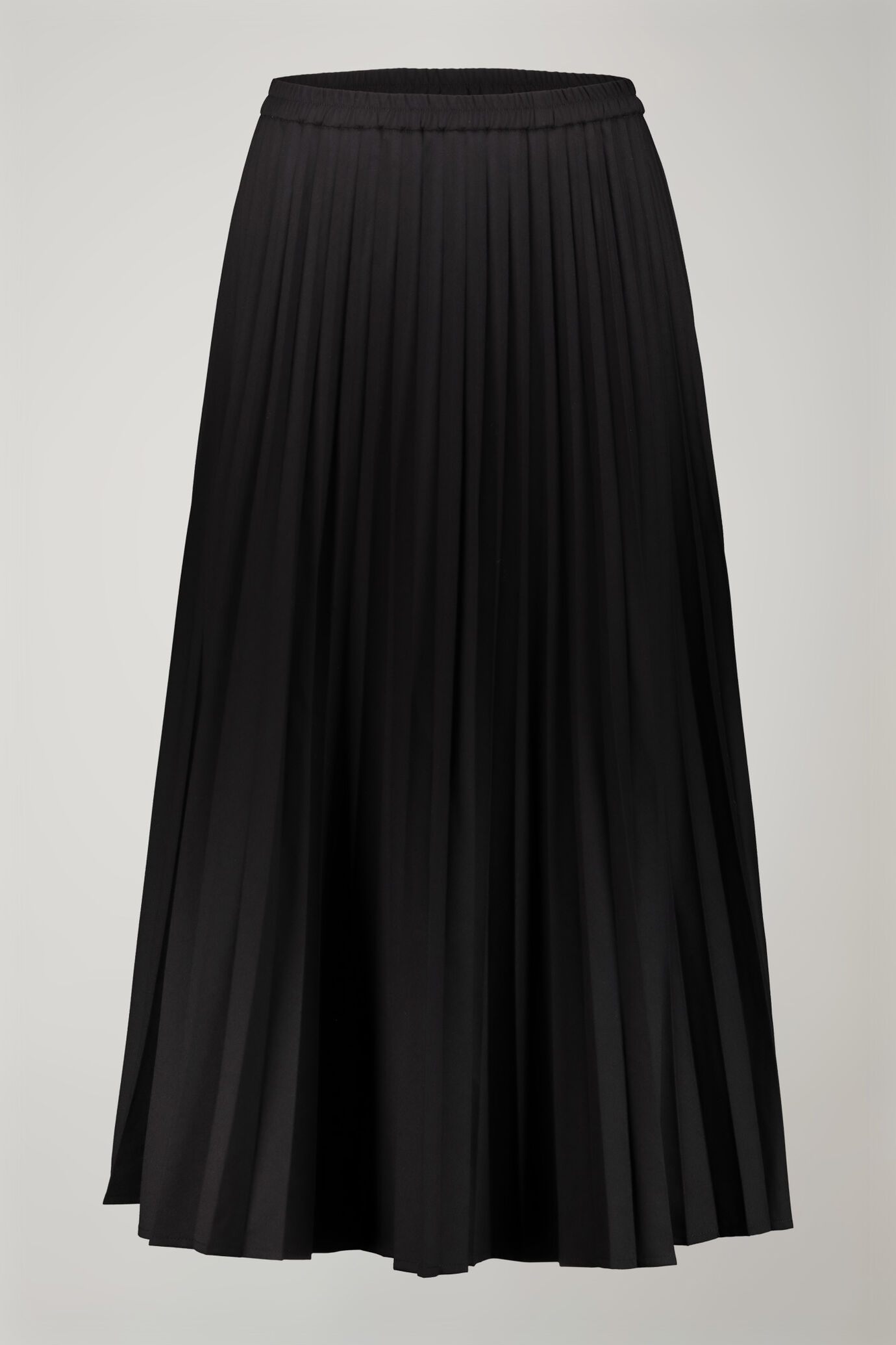 Women's long skirt plissè with elastic waistband image number 0