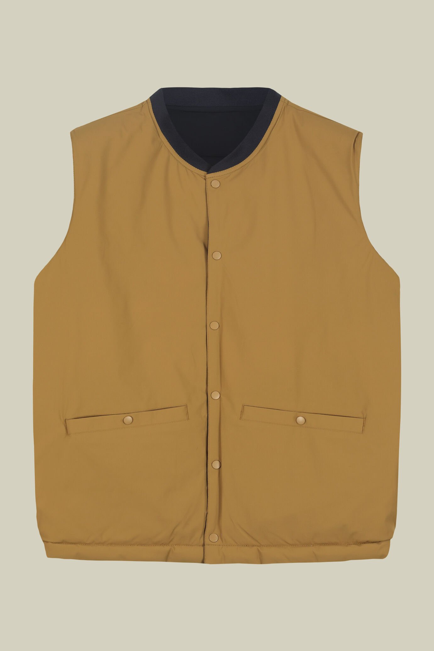Men's reversible two-colour sleeveless vest with light padding image number 8