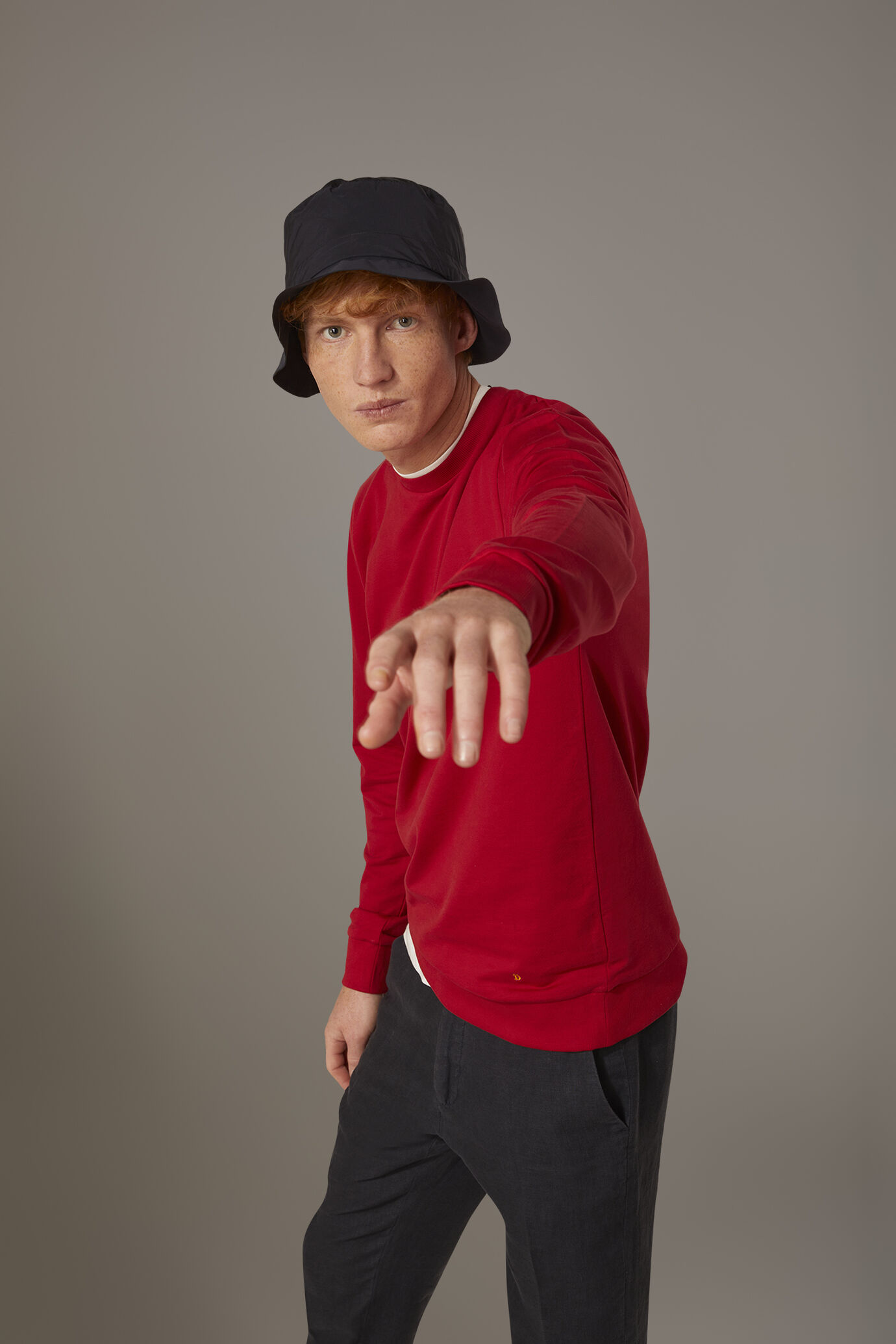 Felpa girocollo 100% cotone image number 0