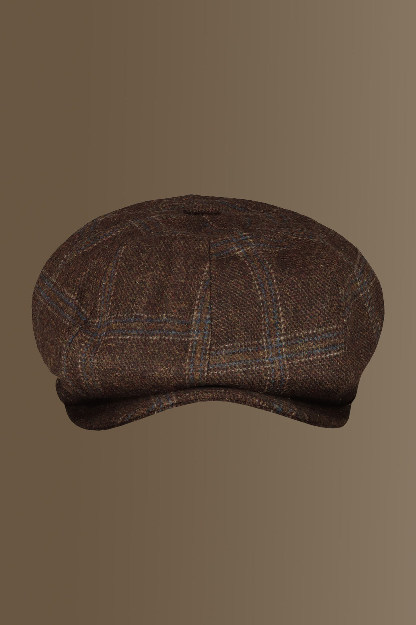Cappello newsboy misto lana - tessuto a quadri image number 0