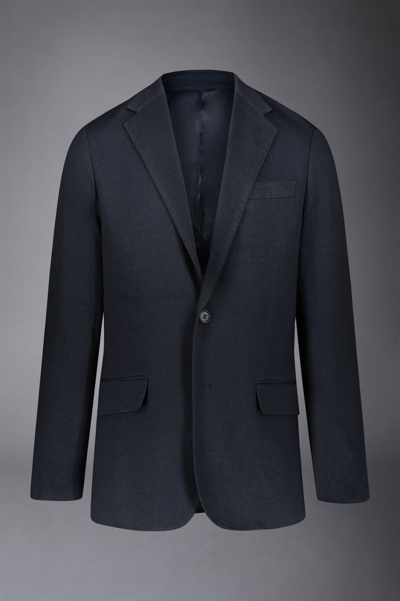 Giacca monopetto genderless in jersey stampato regular fit image number 8