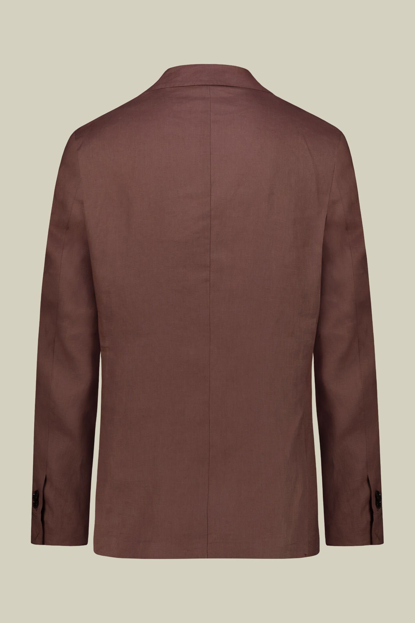 Costume droit pour homme avec pantalon sans plis, en 100% lin effet lavé image number 5