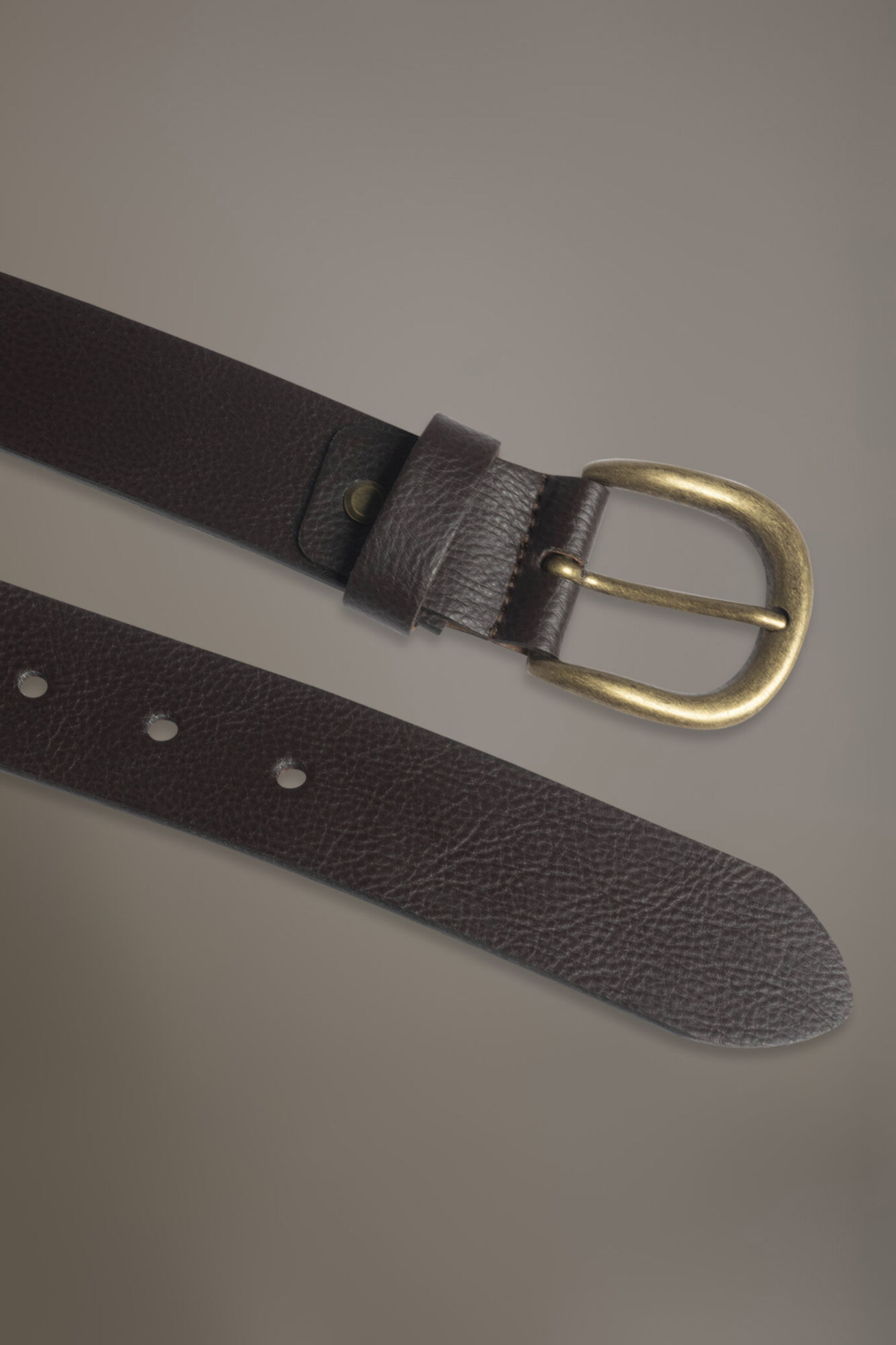 Belt coated with hammered leather made in Italy image number 1
