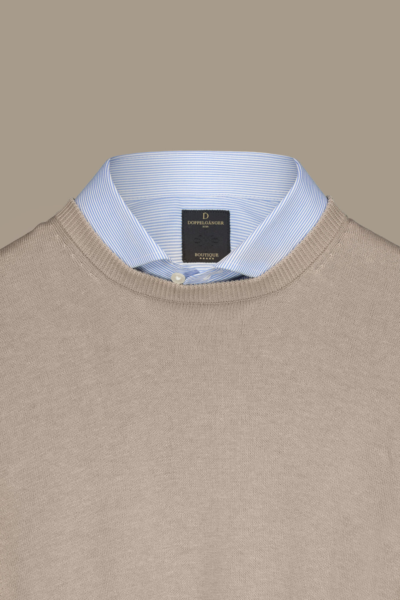 Maglia giro collo puro cotone image number 3