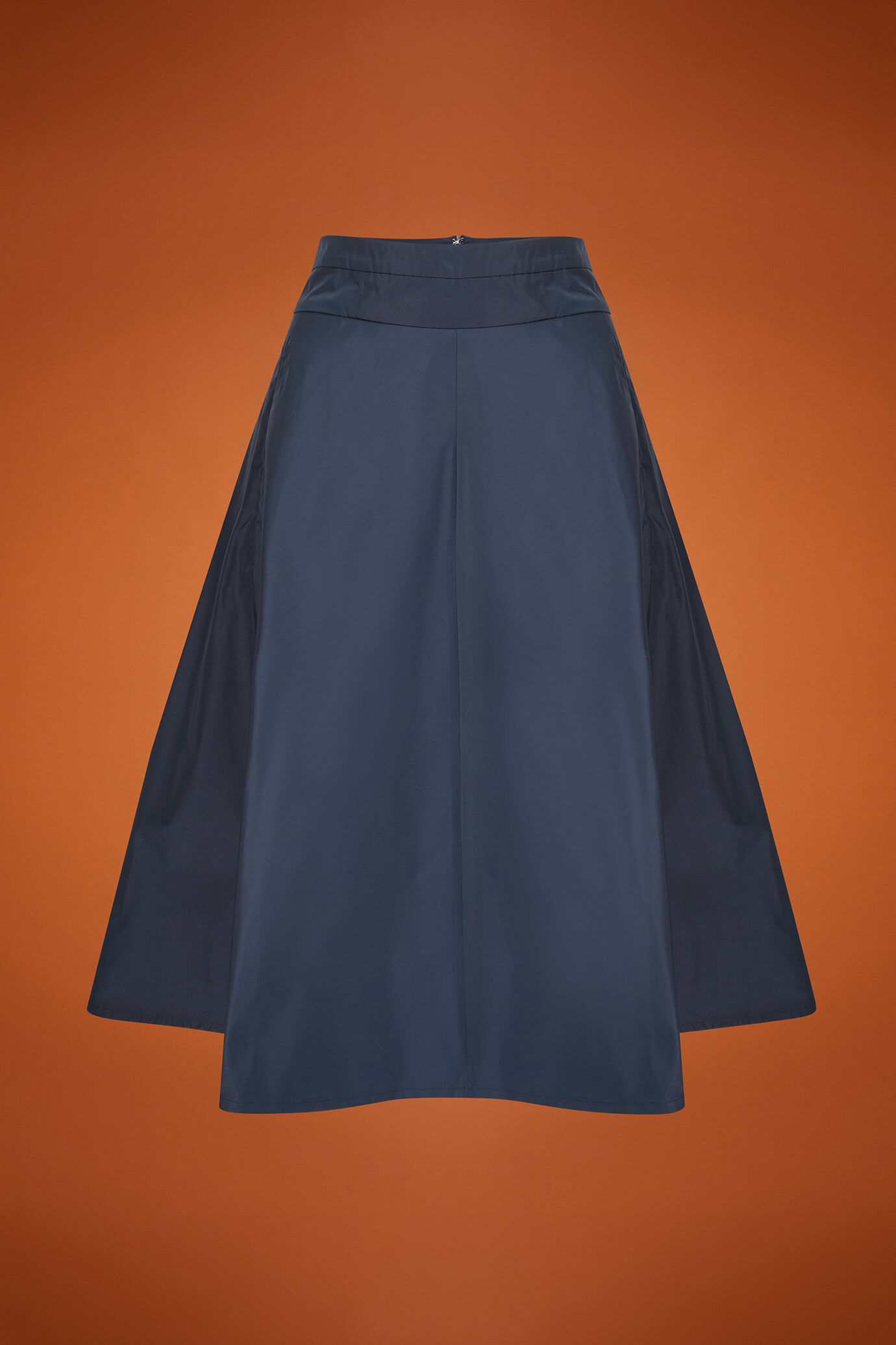 Jupe demi-cercle femme en taffetas à basque, coupe classique image number 5