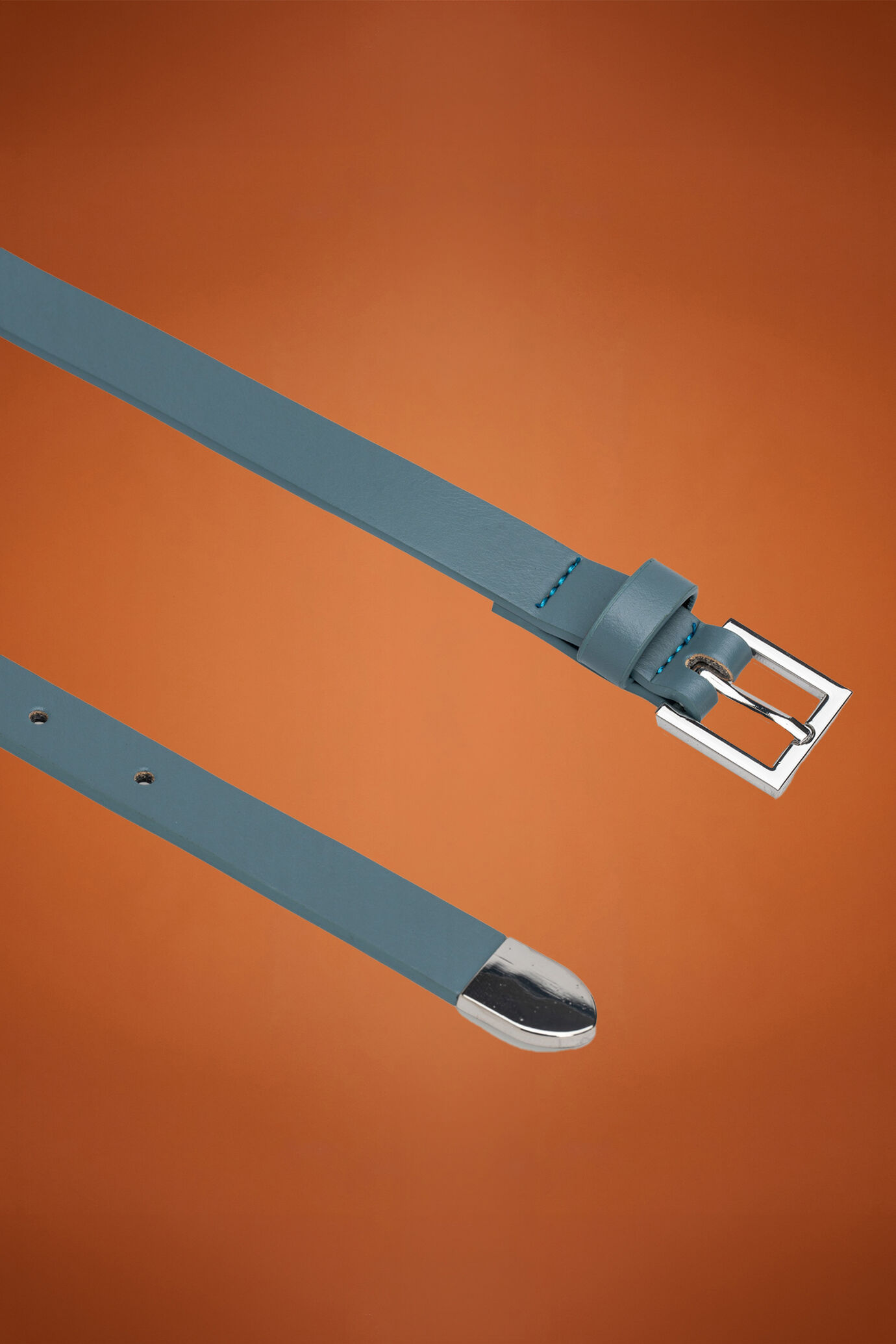 Women&rsquo;s belt with aged brass finish image number 1