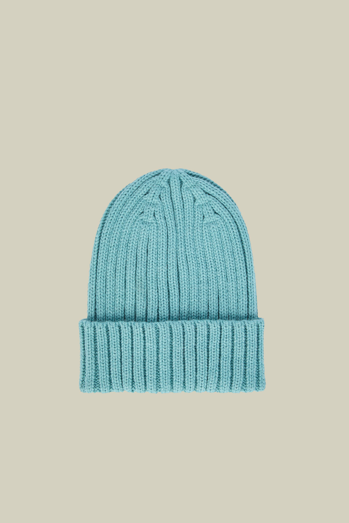 Men's ribbed knit hat in a wool blend image number 0
