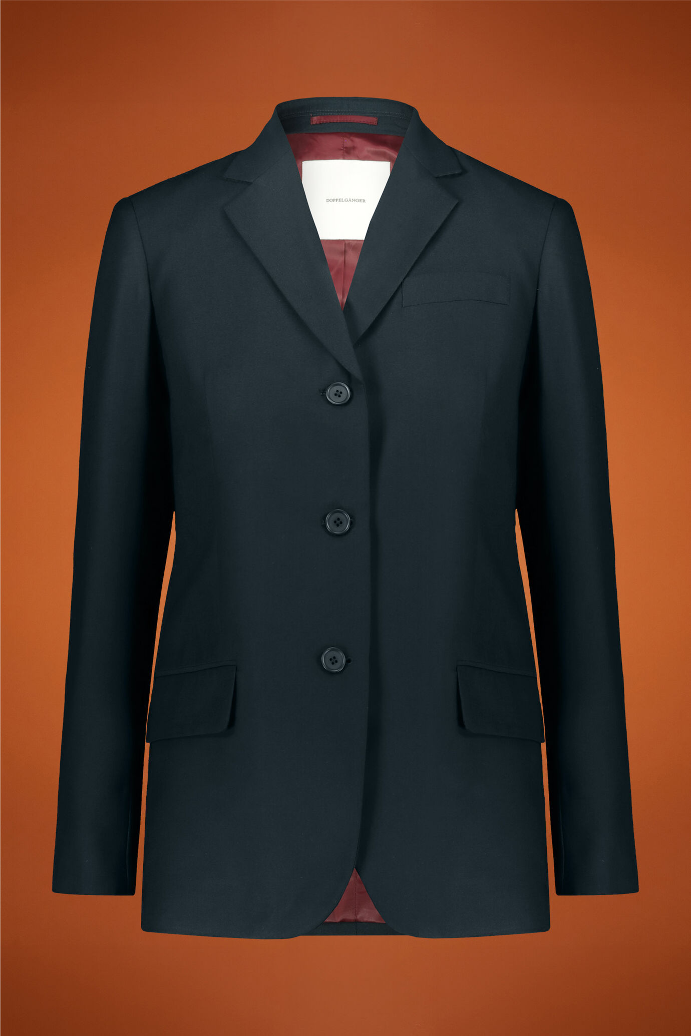 Women's three-button plain single-breasted jacket image number 0