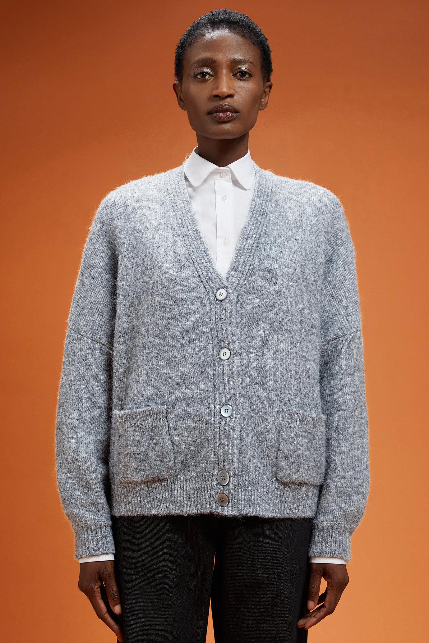 Women's V-neck knitted cardigan in a regular fit image number 0