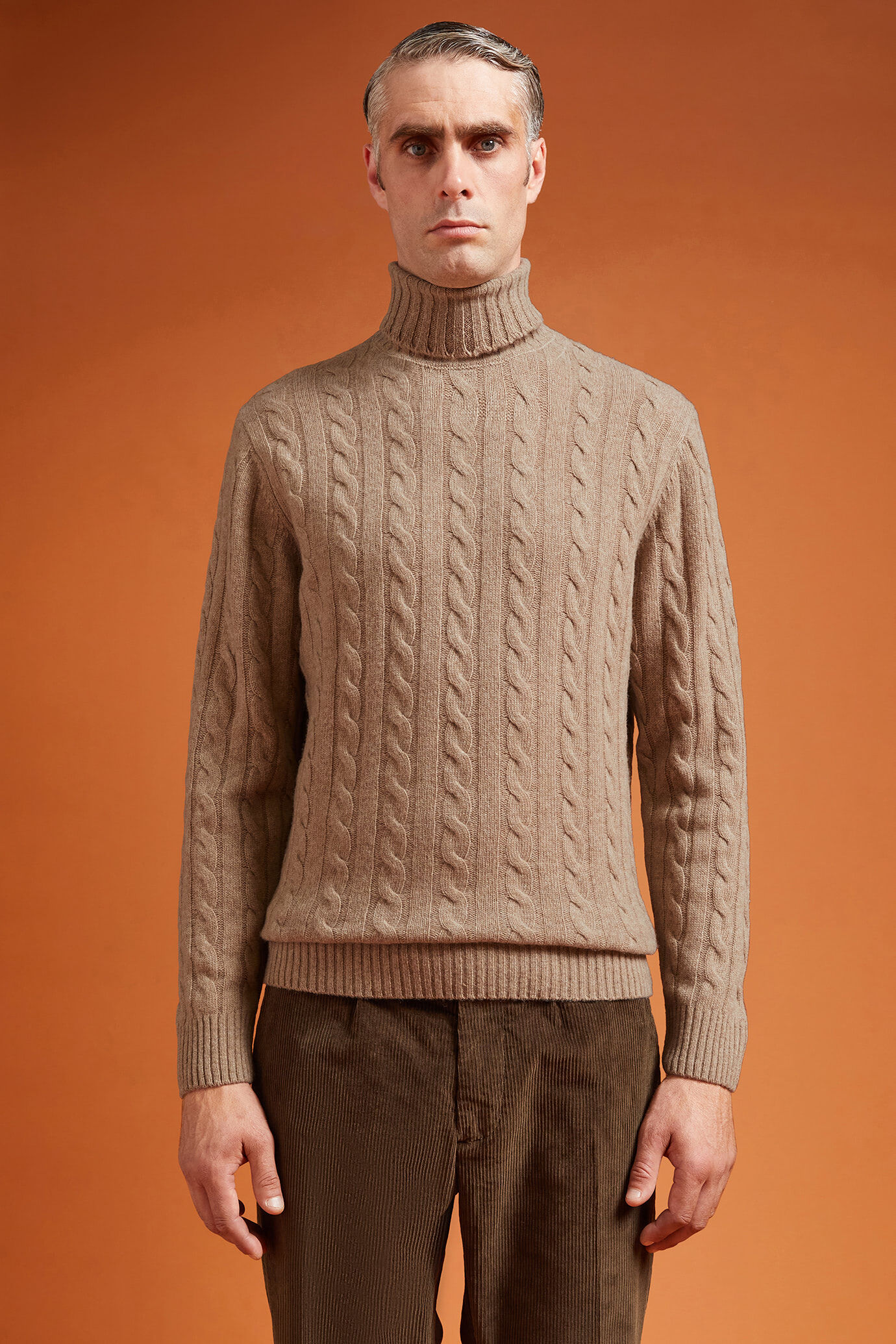 Maglia uomo collo alto misto lana lambswool regular fit image number 0