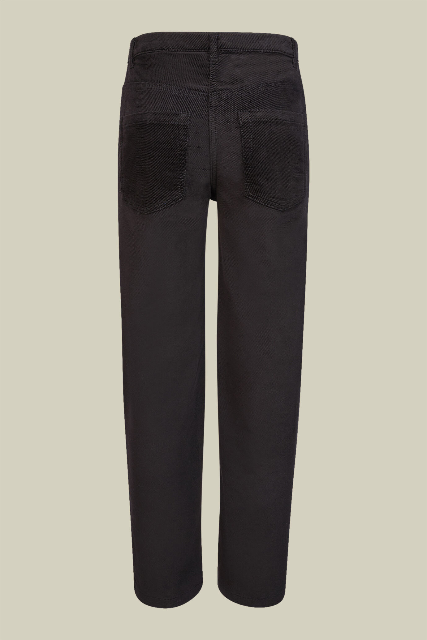 Pantalone donna 5 tasche in velluto a gamba dritta in denim regular fit image number 1