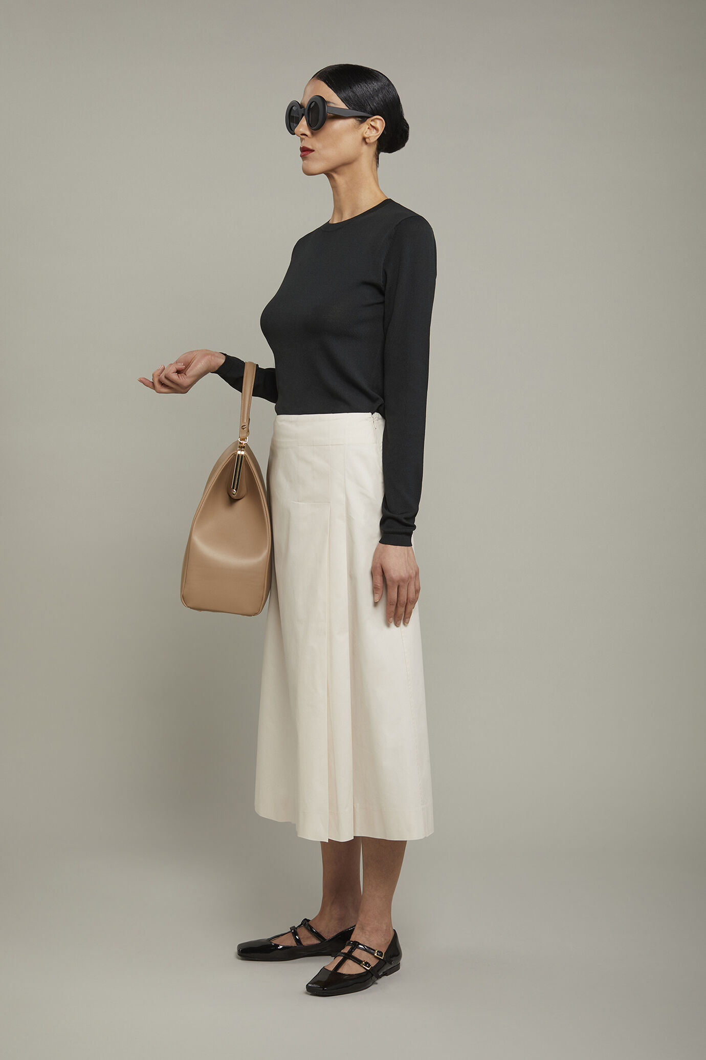 Women’s midi skirt 100% cotton regular fit image number 1