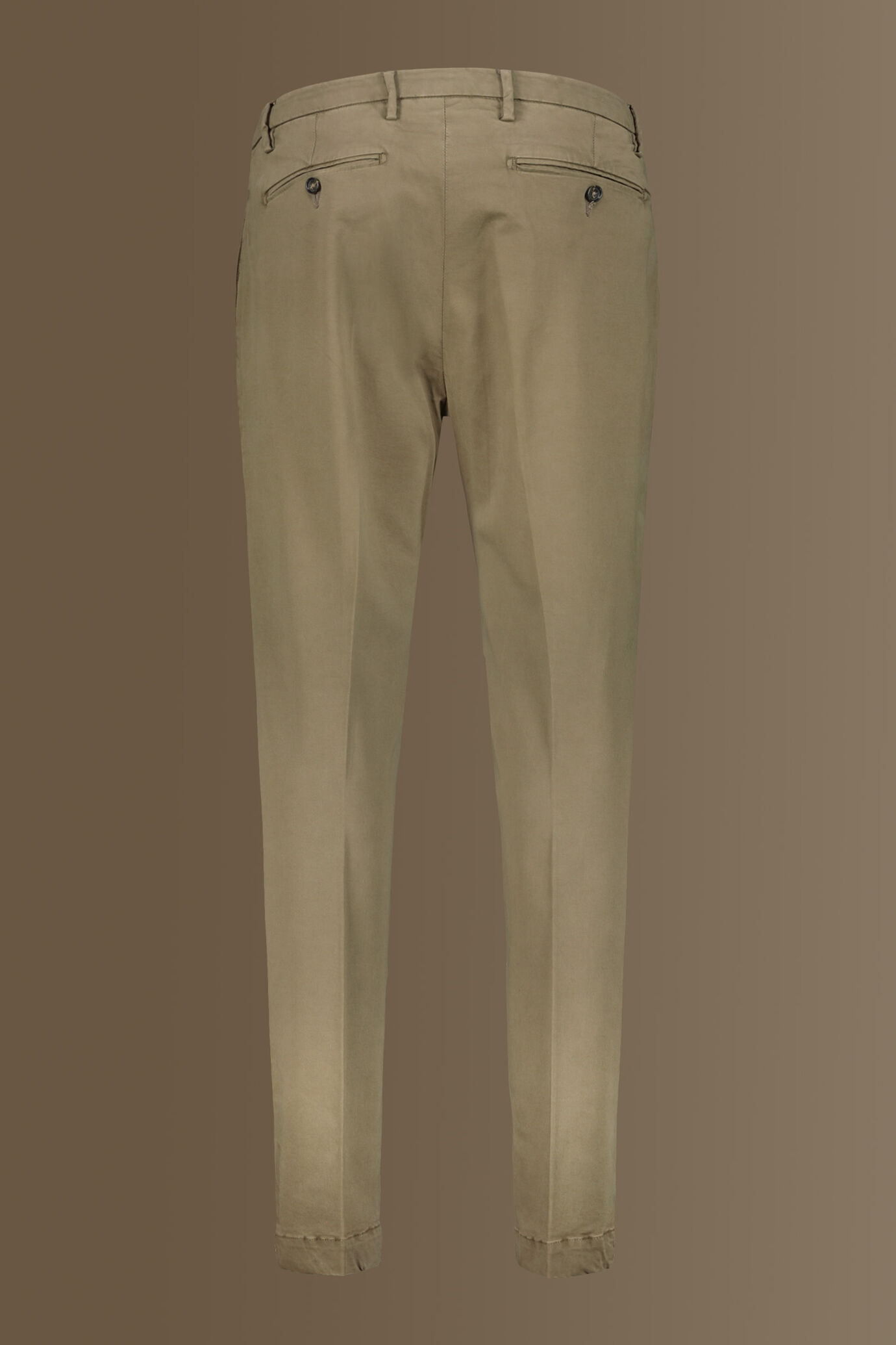 Pantalone chino con pinces singola tessuto in raso elasticizzato image number 5