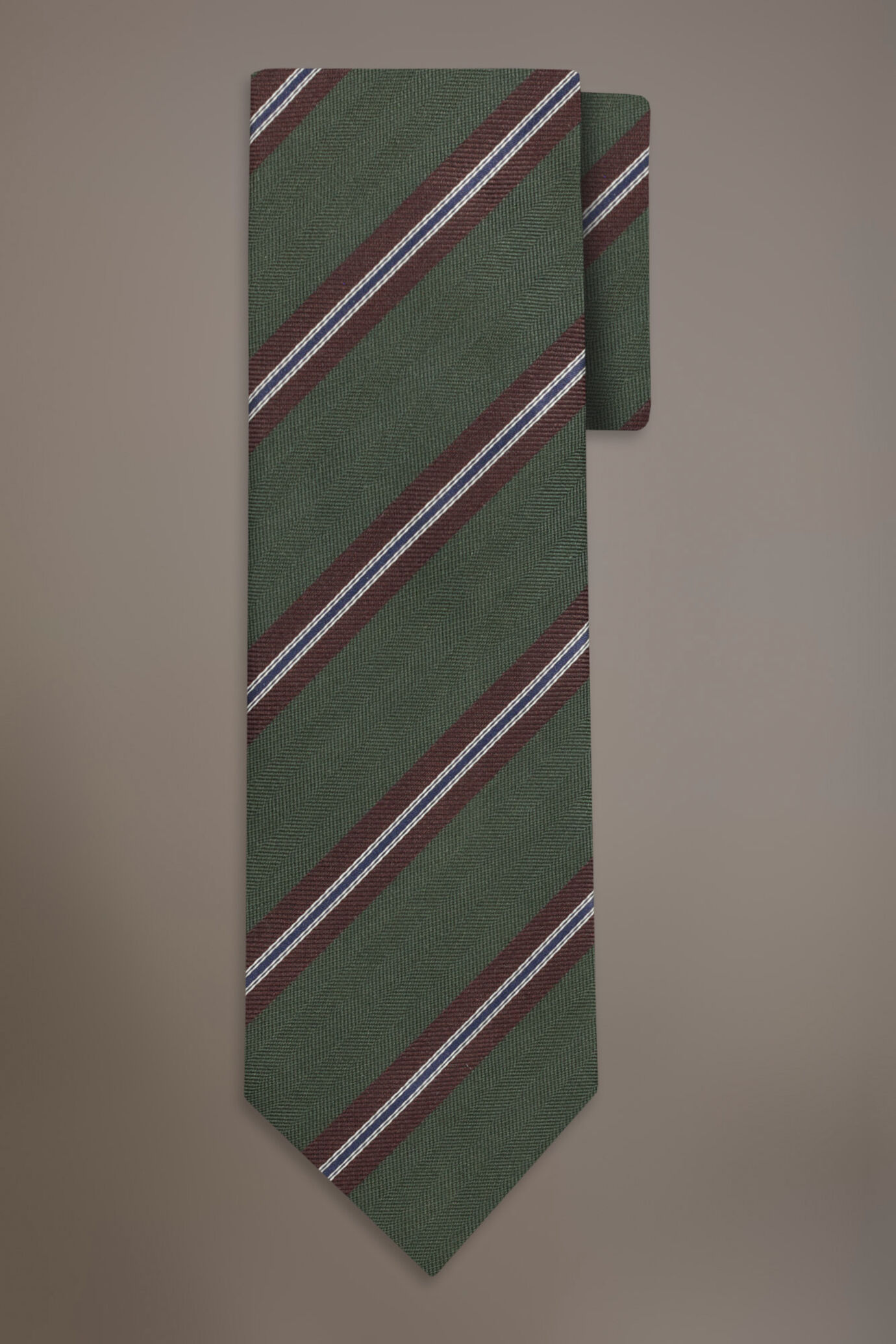 Bamboo blend tie regimental image number 0