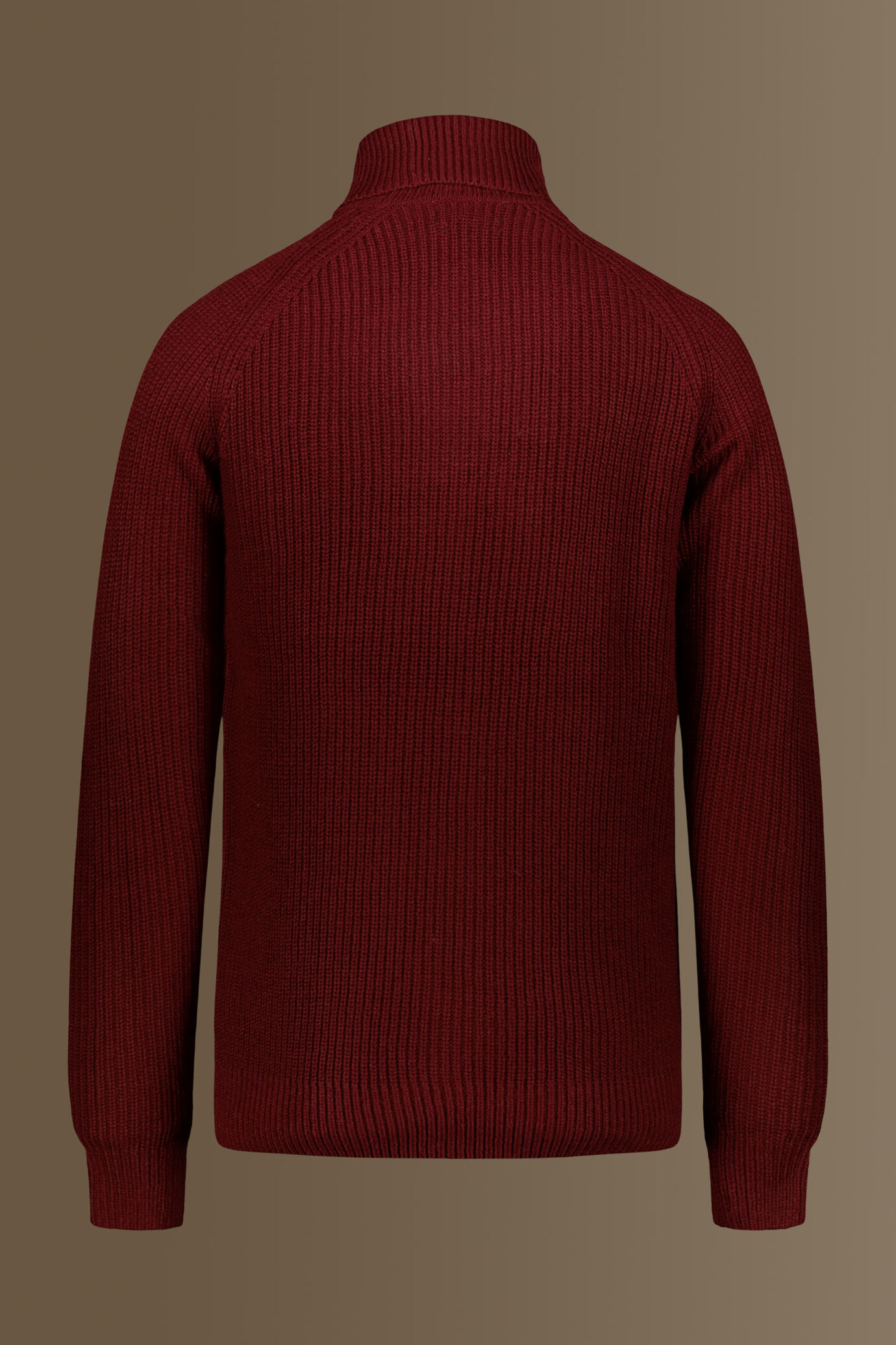 Turtle neck sweater wool blend English Rib image number 1