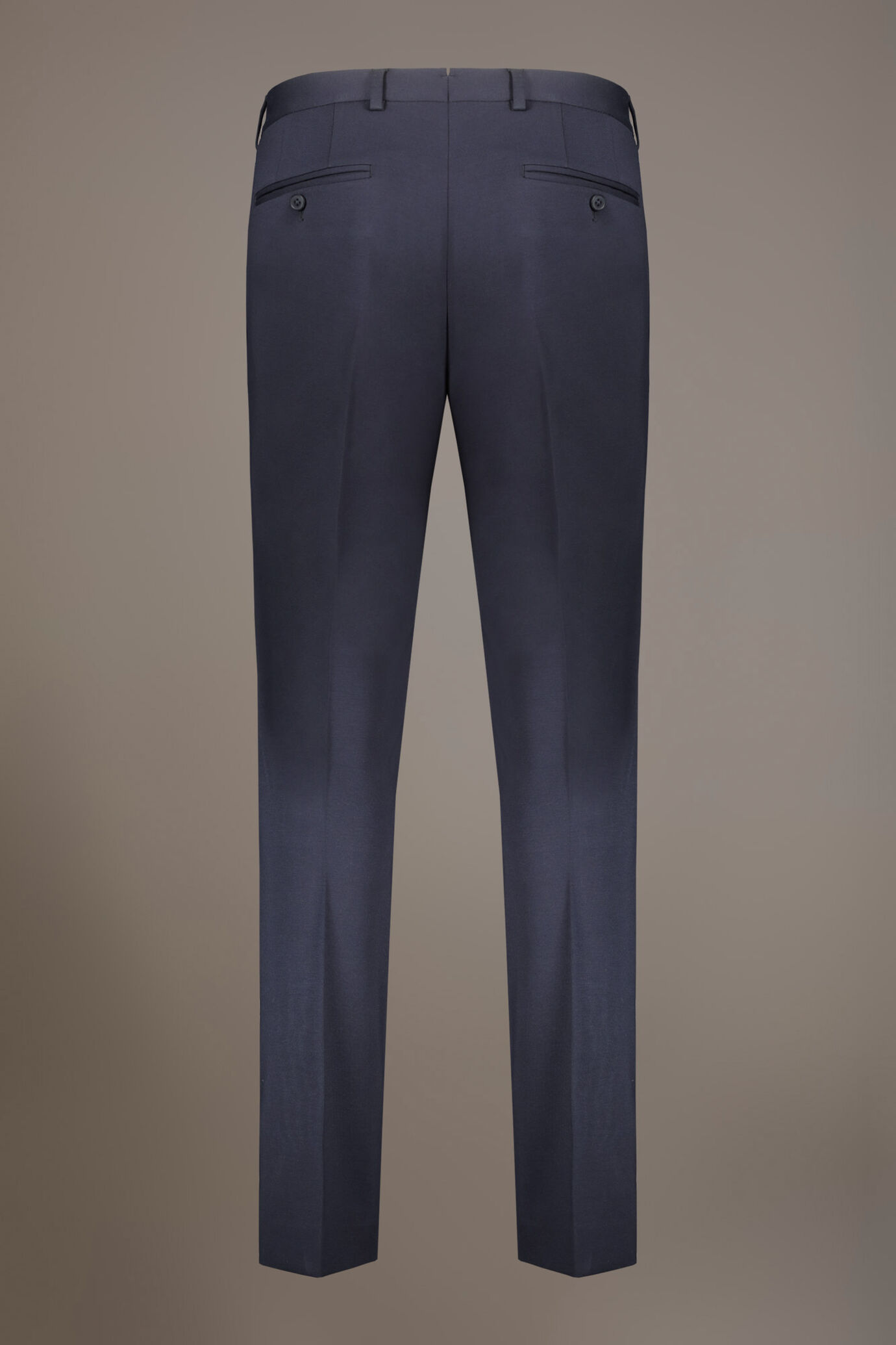 Pantalone uomo in jersey regular fit senza pinces piega classica blue navy image number 6