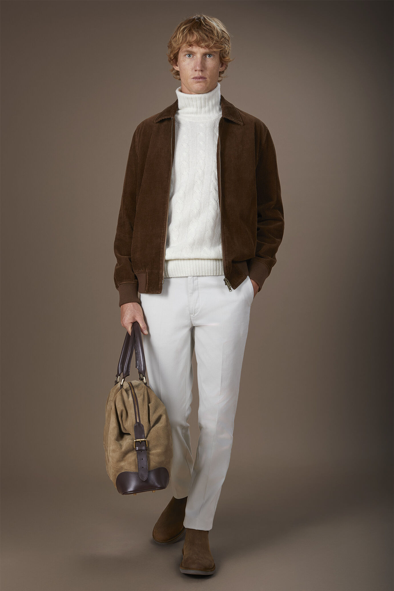 Giubbotto uomo in velluto a coste larghe comfort fit image number 0