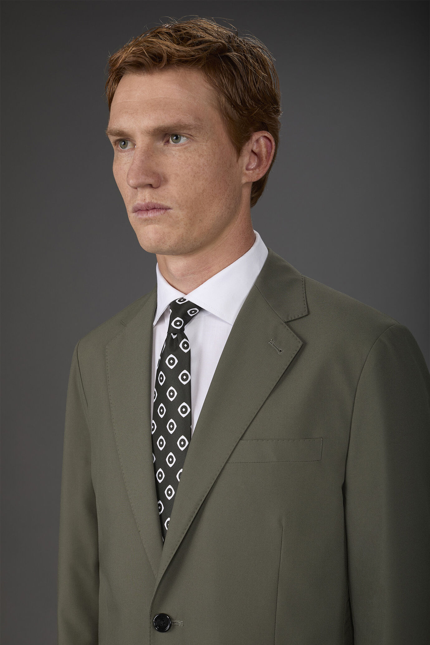 Single-breasted men's Super-Light suit with flat front trousers image number 2