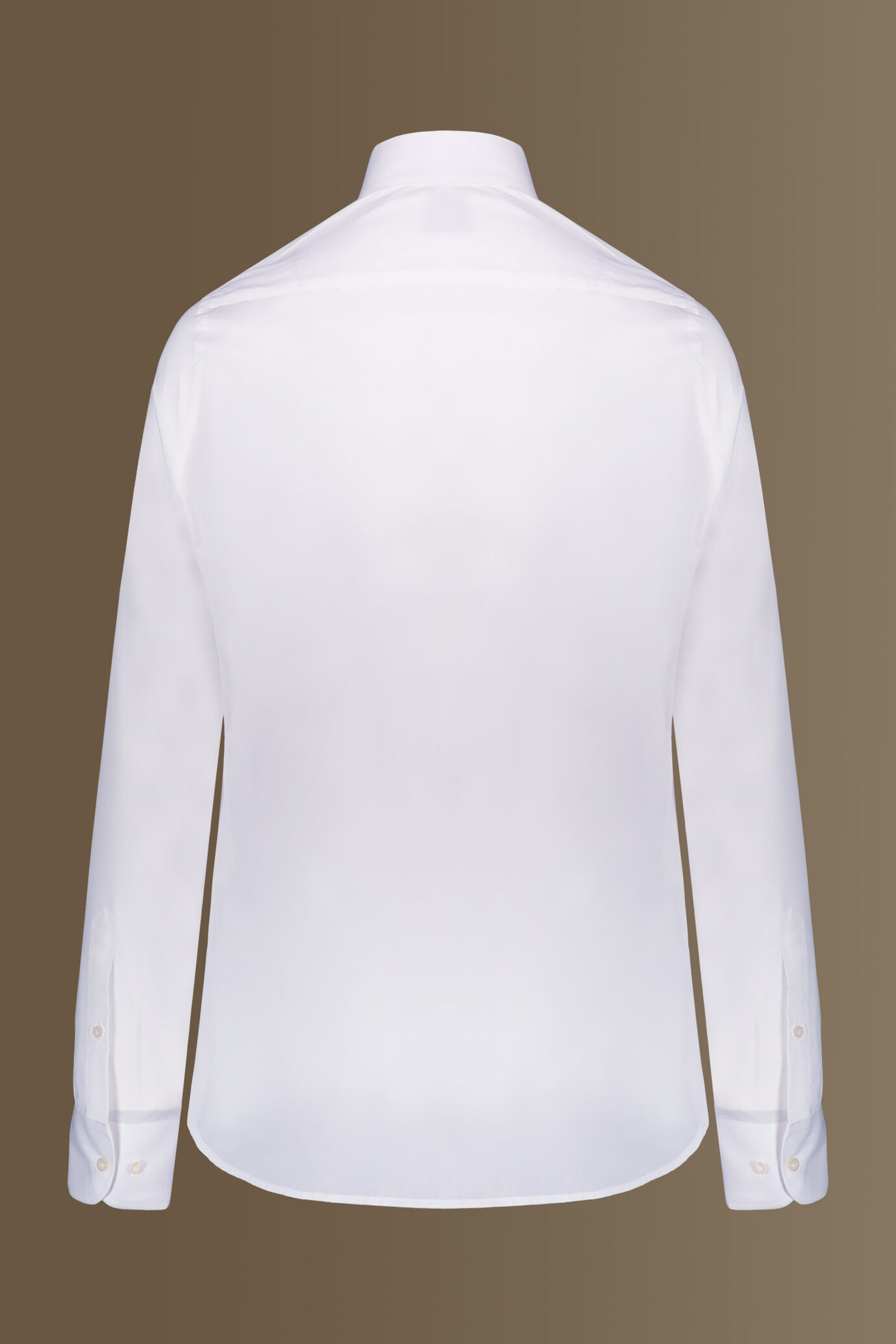 Camicia classica bianca uomo collo francese tinta unita twill image number 5