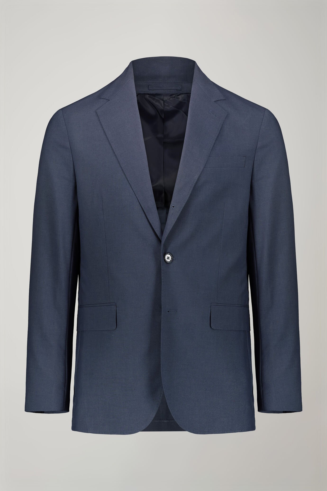 Costume homme à simple boutonnage couleur unie coupe régulière image number 6