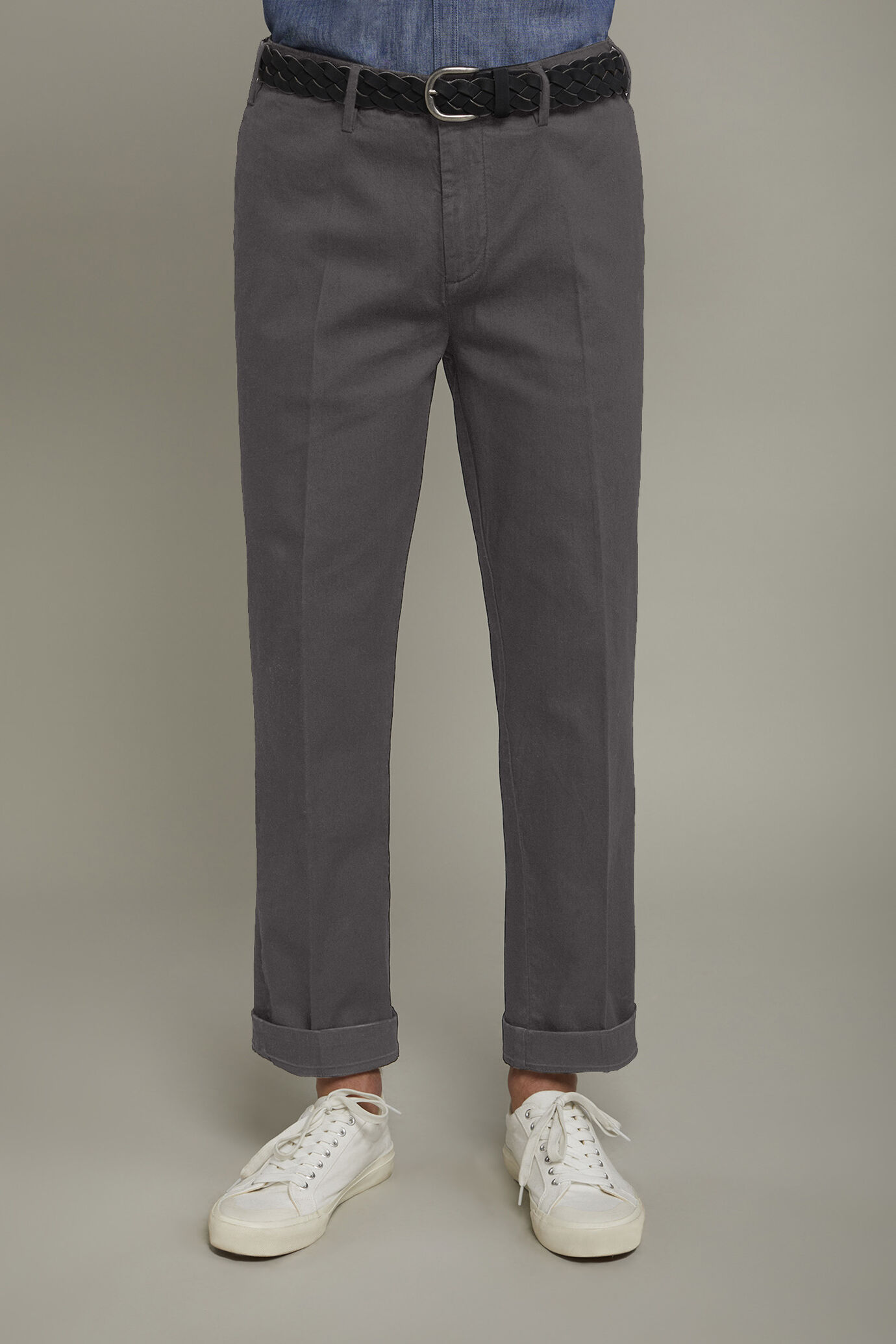 Pantalone classico uomo tessuto chambray regular fit image number 3