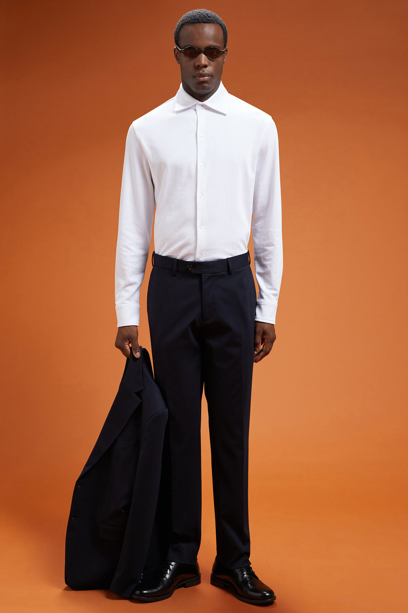 Pantalon classique pour homme en jersey, coupe classique image number 0