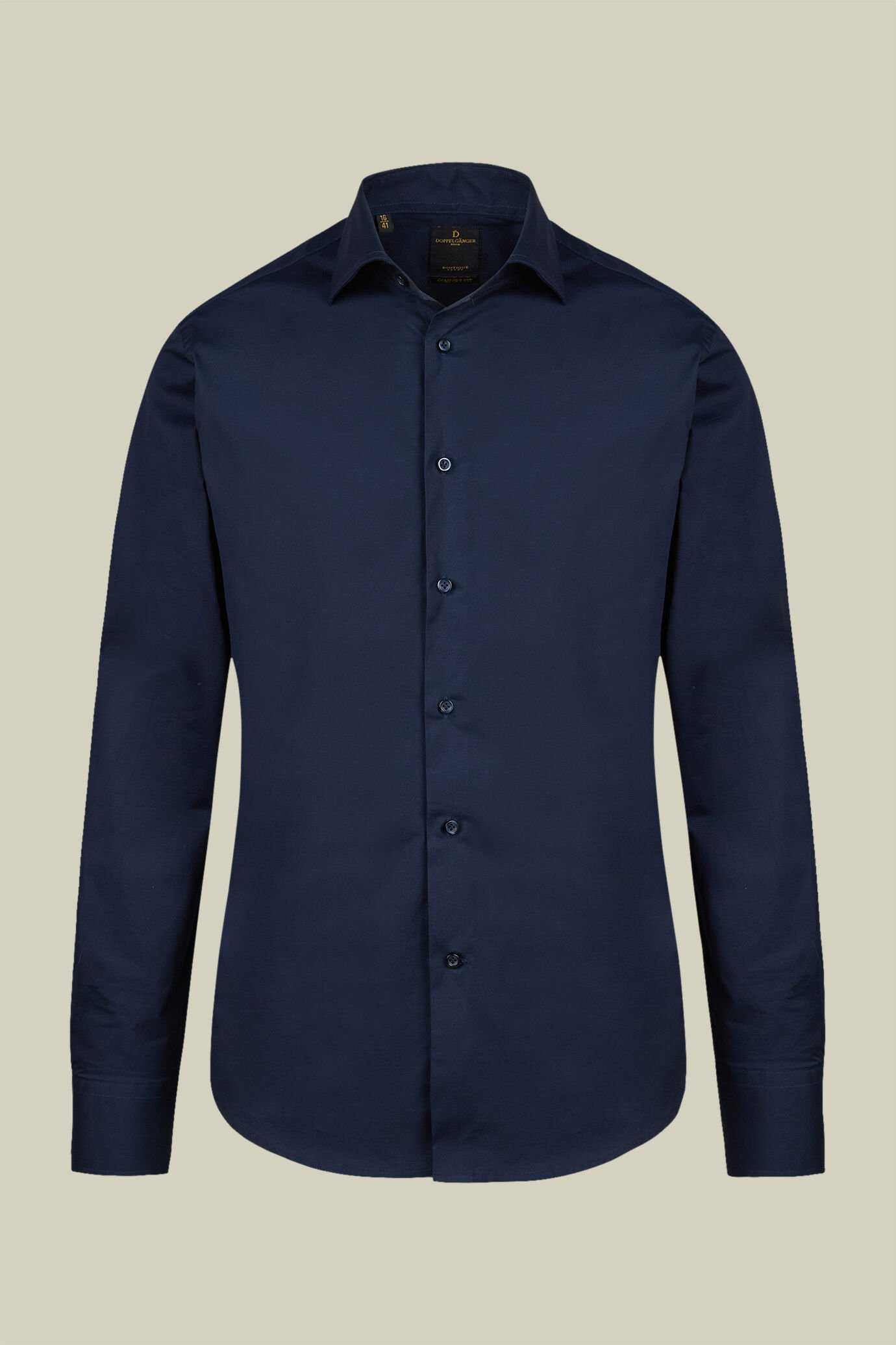 Camicia classica collo francese uomo tinta unita fiammato