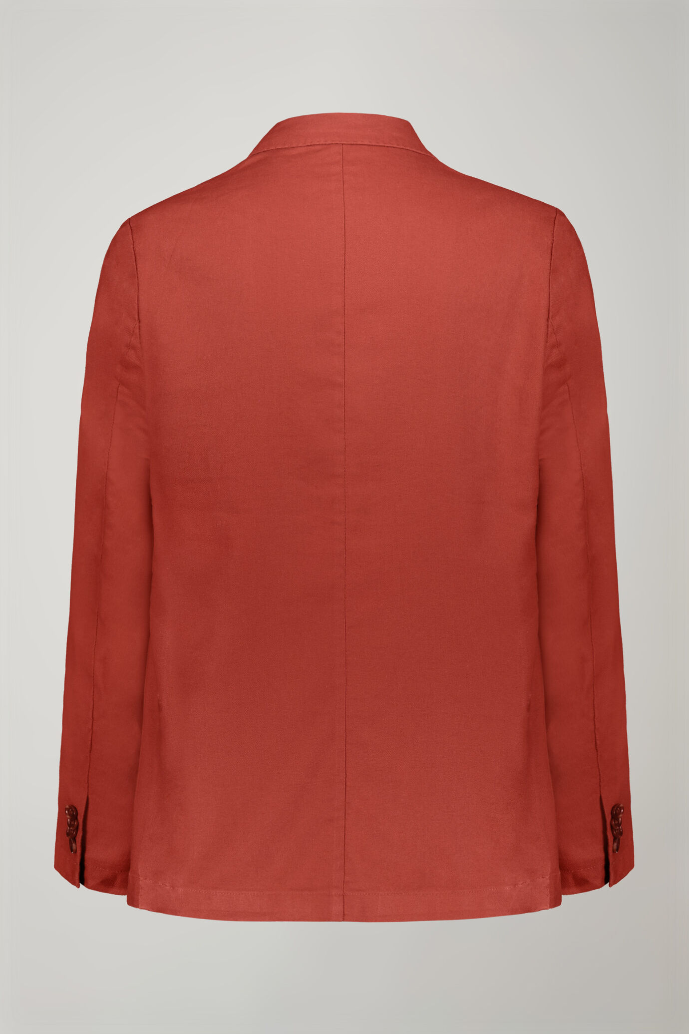 Giacca uomo tessuto lino e cotone sfoderata monopetto con rever a lancia regular fit image number 5