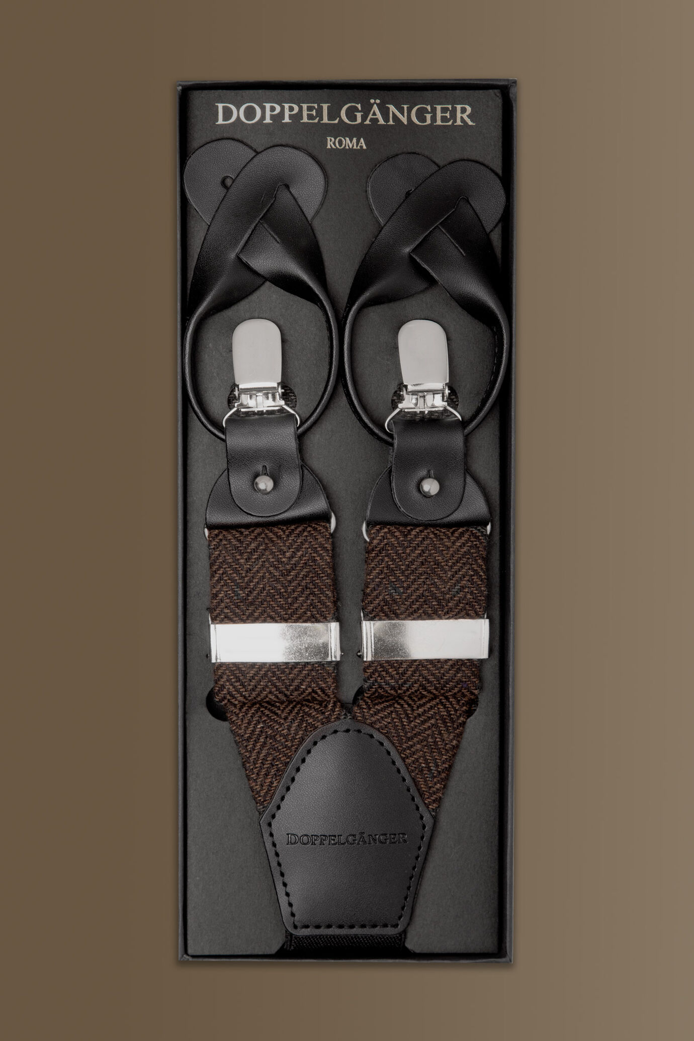 Suspenders - harringbone fabric image number 0