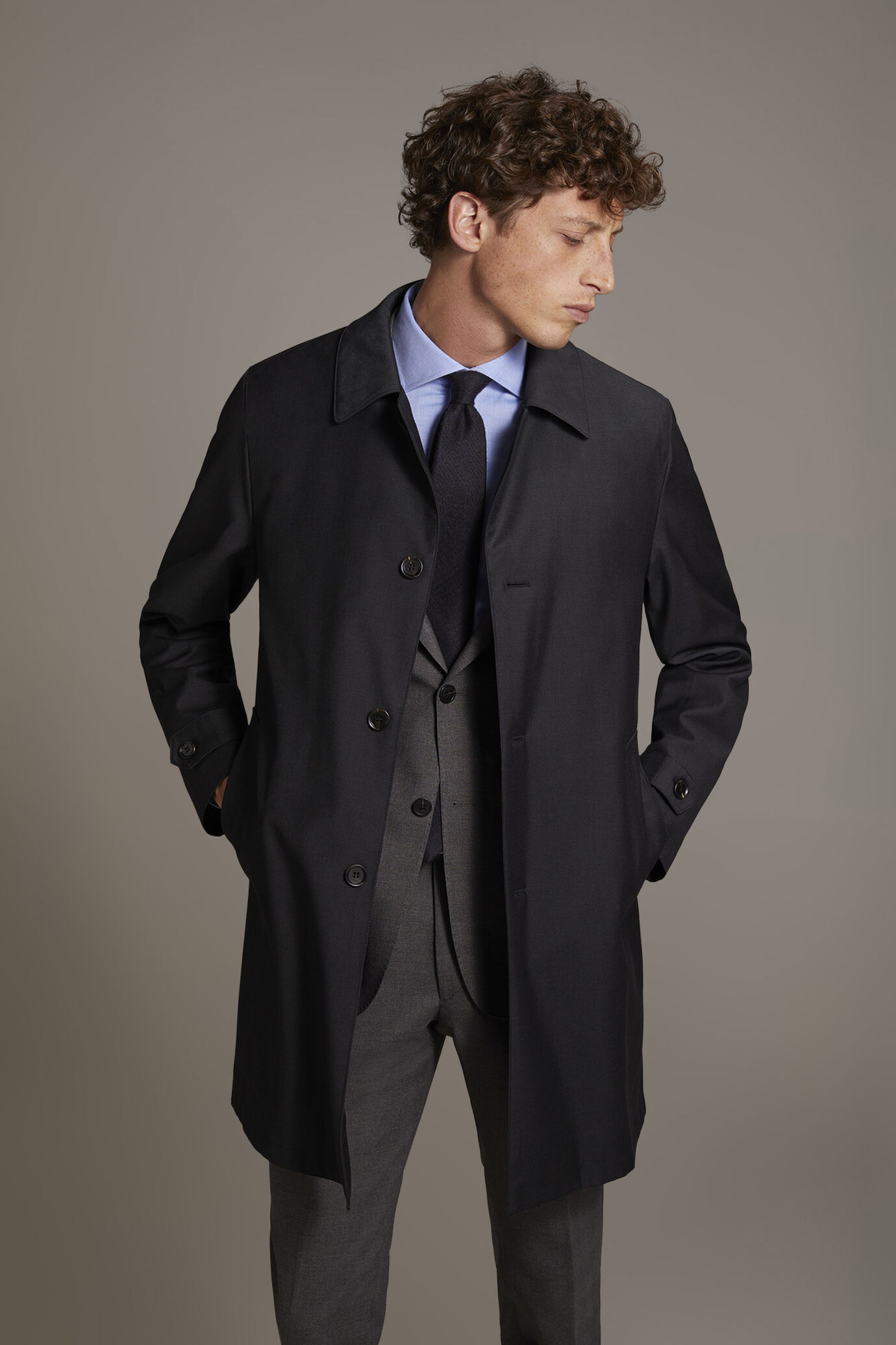 Cappotto imbottito tessuto twill image number 1