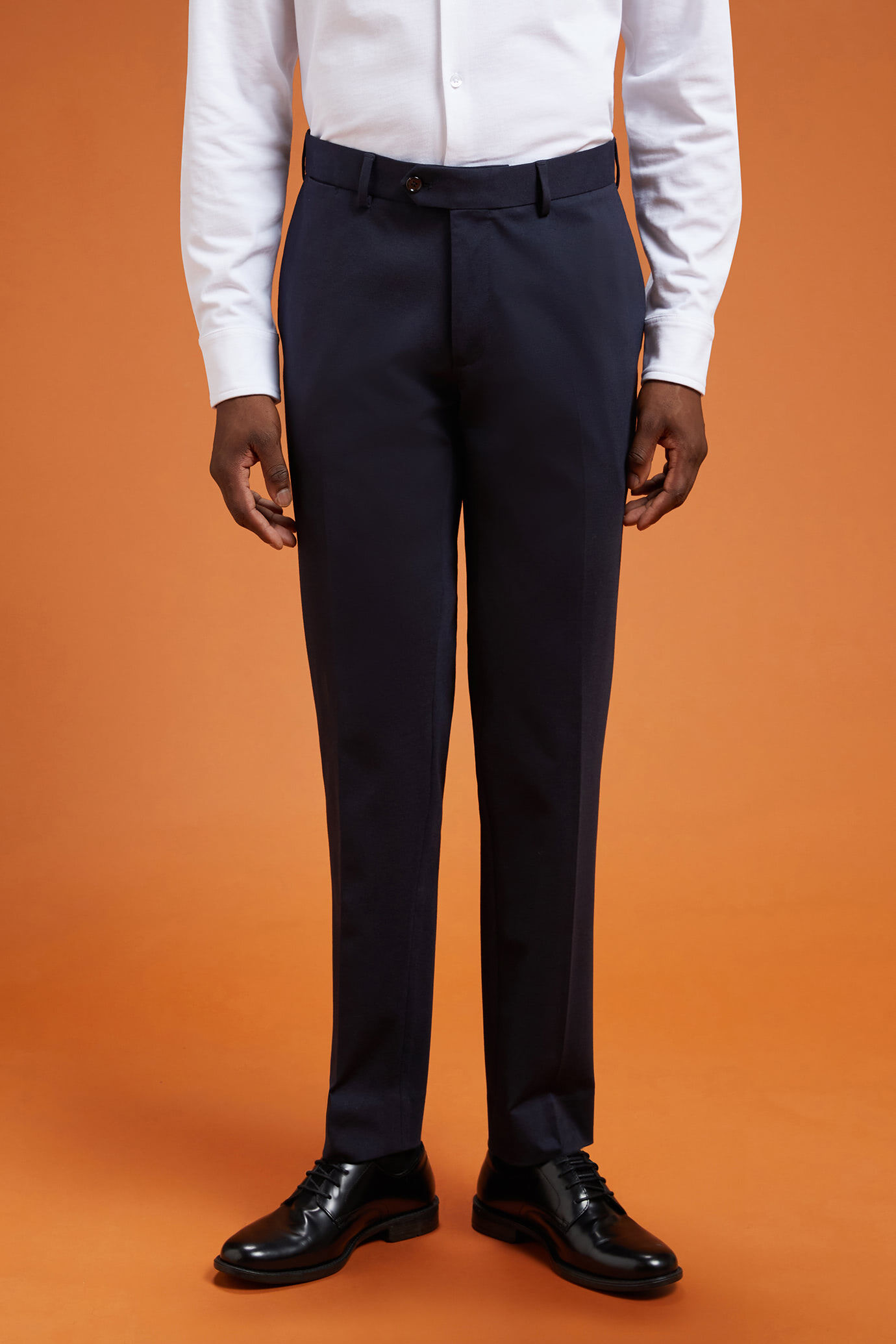 Pantalone classico uomo in jersey regular fit image number 1