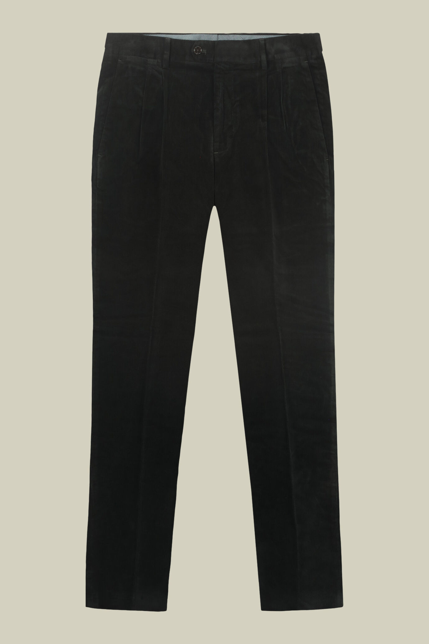 Regular fit cotton corduroy trousers for men image number 4