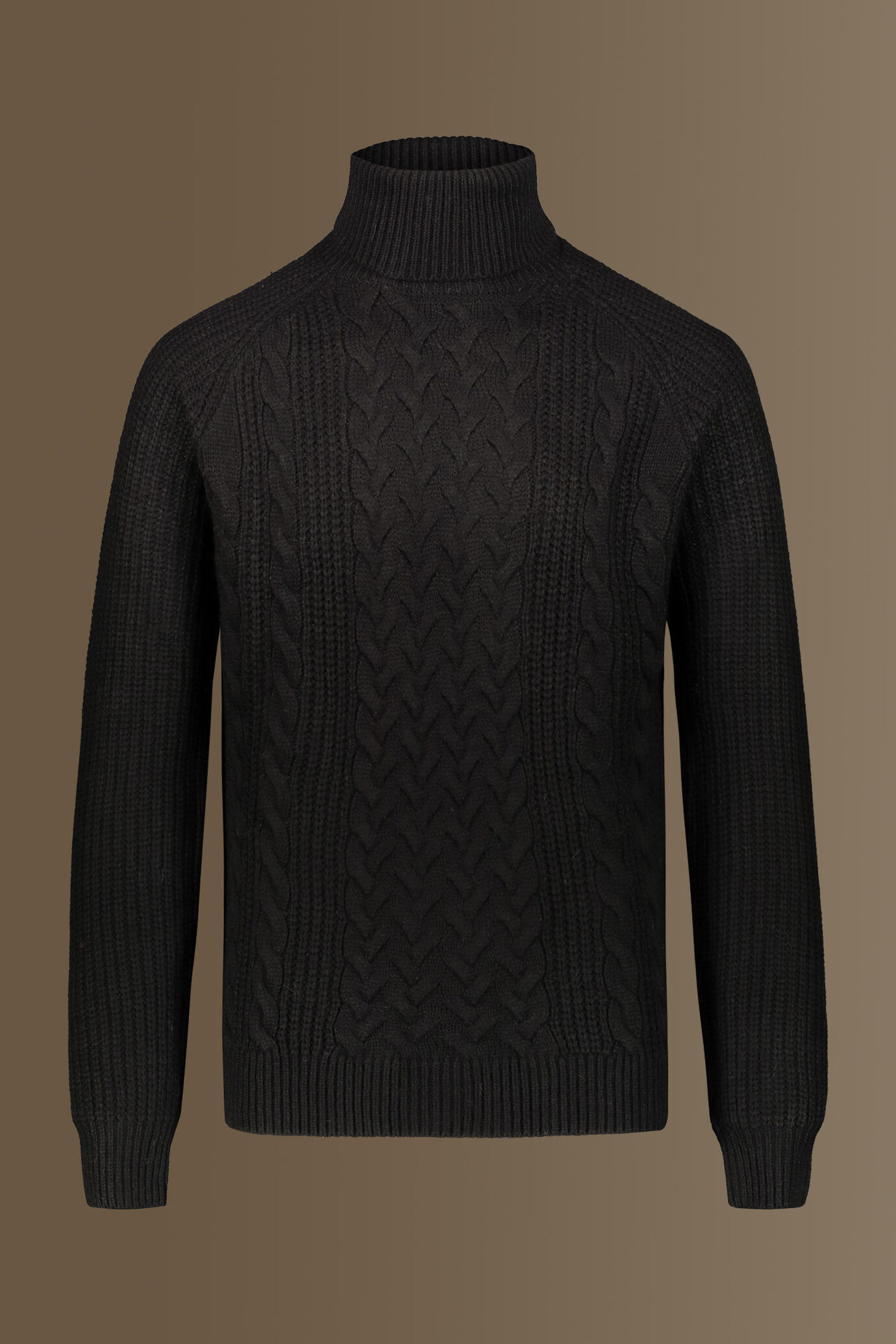 Maglia collo alto misto lana con maniche raglan image number 0