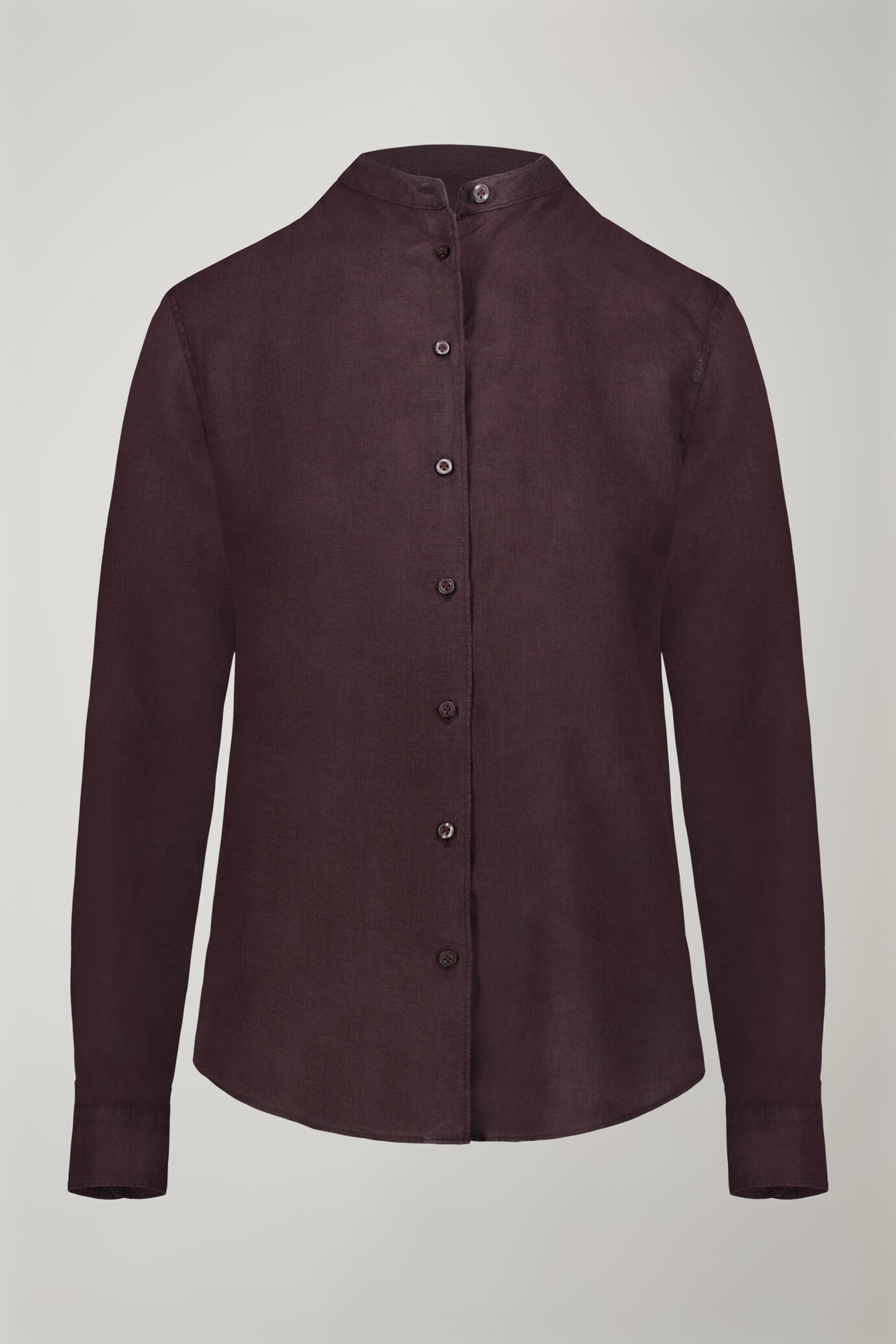 Camicia donna con collo coreano 100% lino image number 4