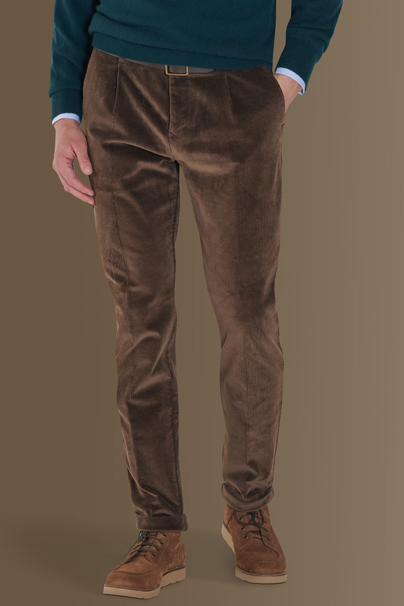 Pantalone uomo chino velluto a coste image number 1