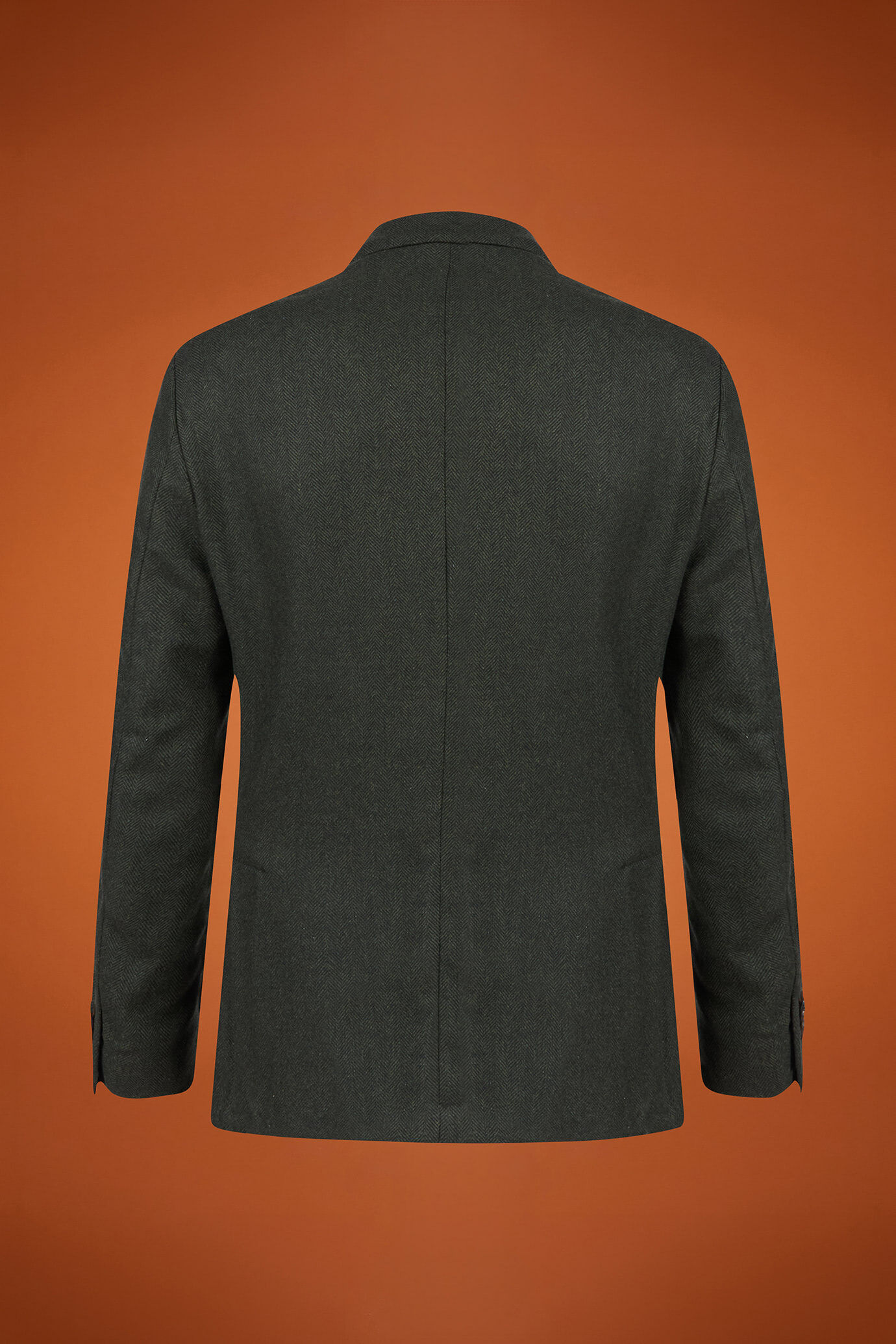 Men's classic single-breasted jacket in a regular fit, made from herringbone wool blend fabric image number 5