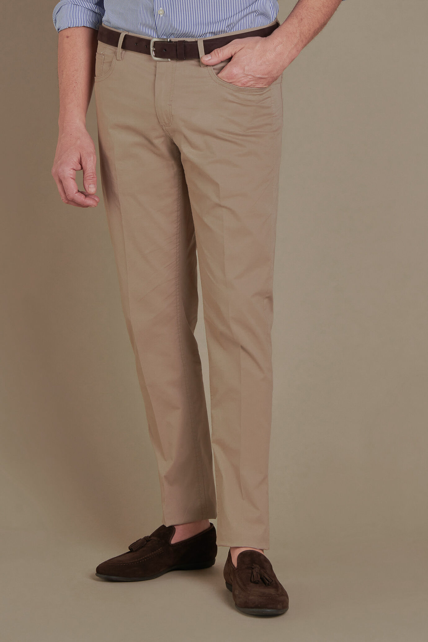 Pantalone uomo 5 tasche tinta unita image number 1