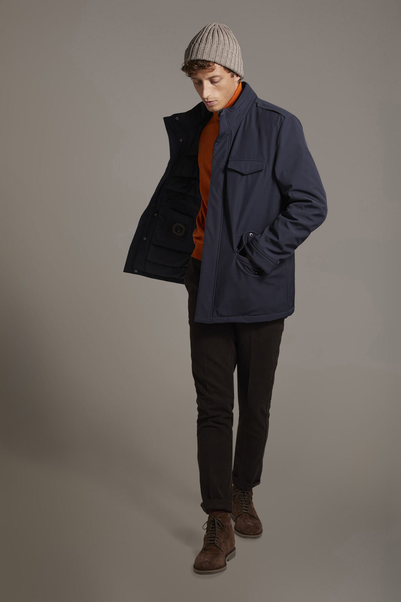 Field jacket in tessuto tecnico image number 0