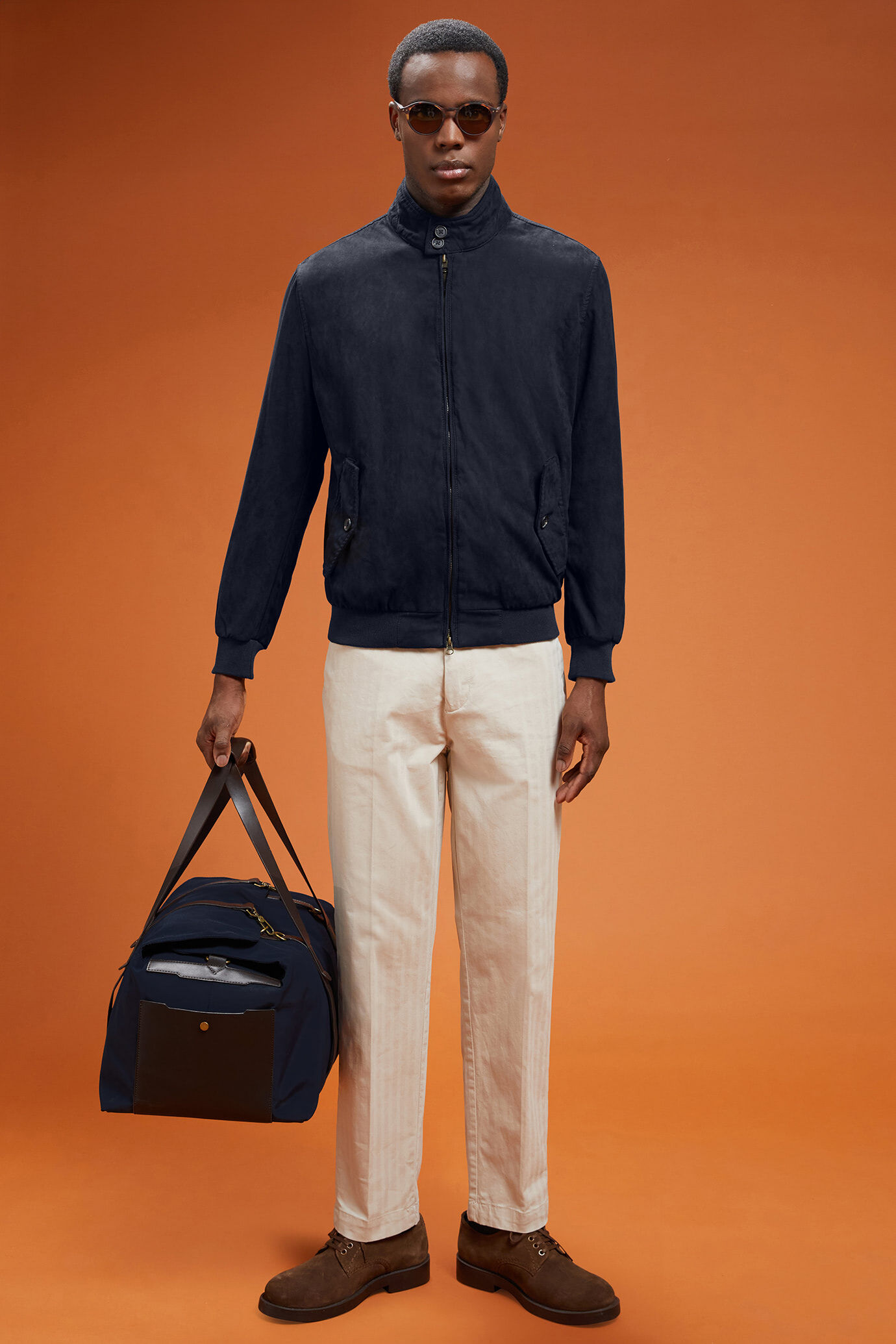 Men's unlined jacket with eco-suede fabric image number 1