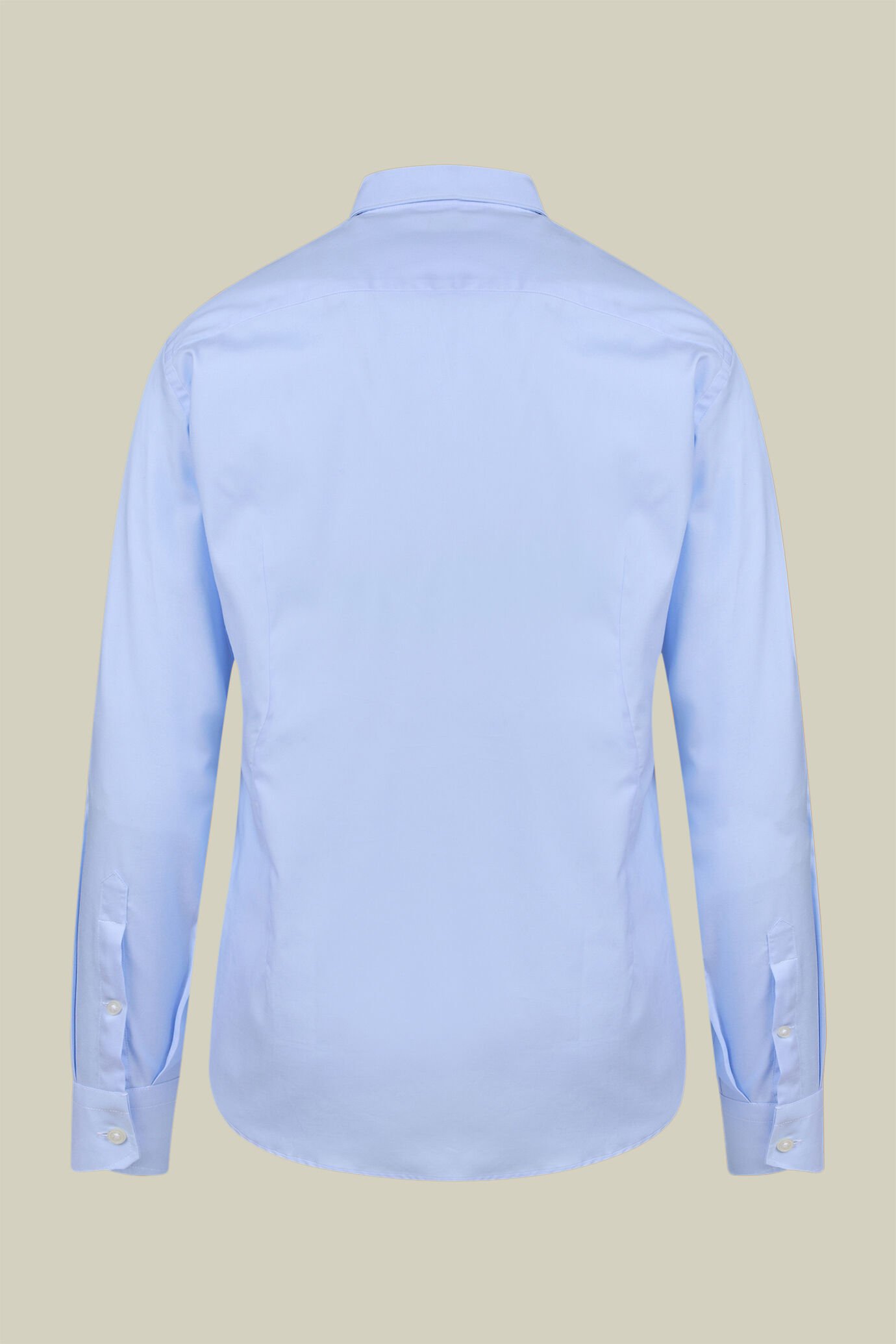 Camicia classica uomo 100% cotone con collo classico e tessuto pinpoint tinta unita regular fit