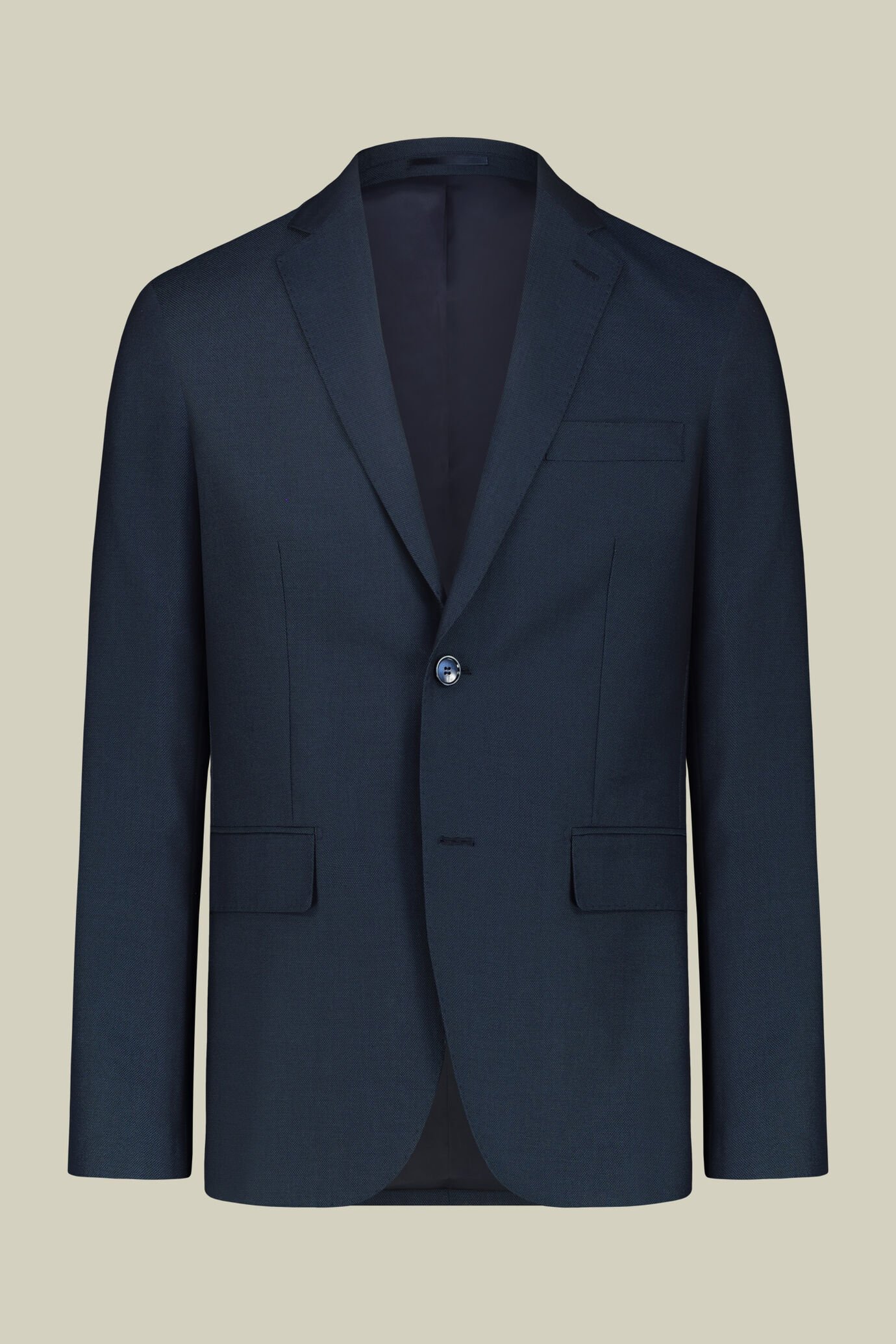 Men's single-breasted suit with birdseye pattern, regular fit image number 0